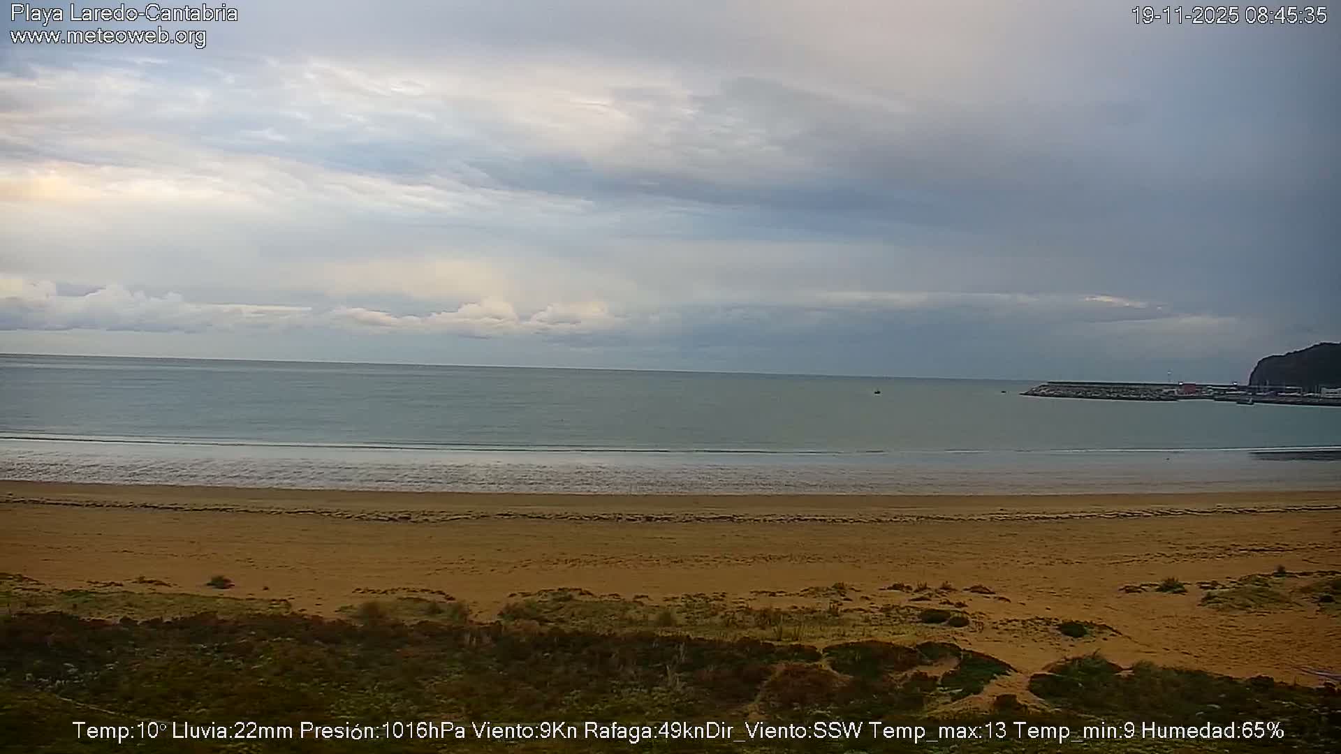 Playa de Laredo Beach Live Cam - Costa Oriental, Cantabria, Spain