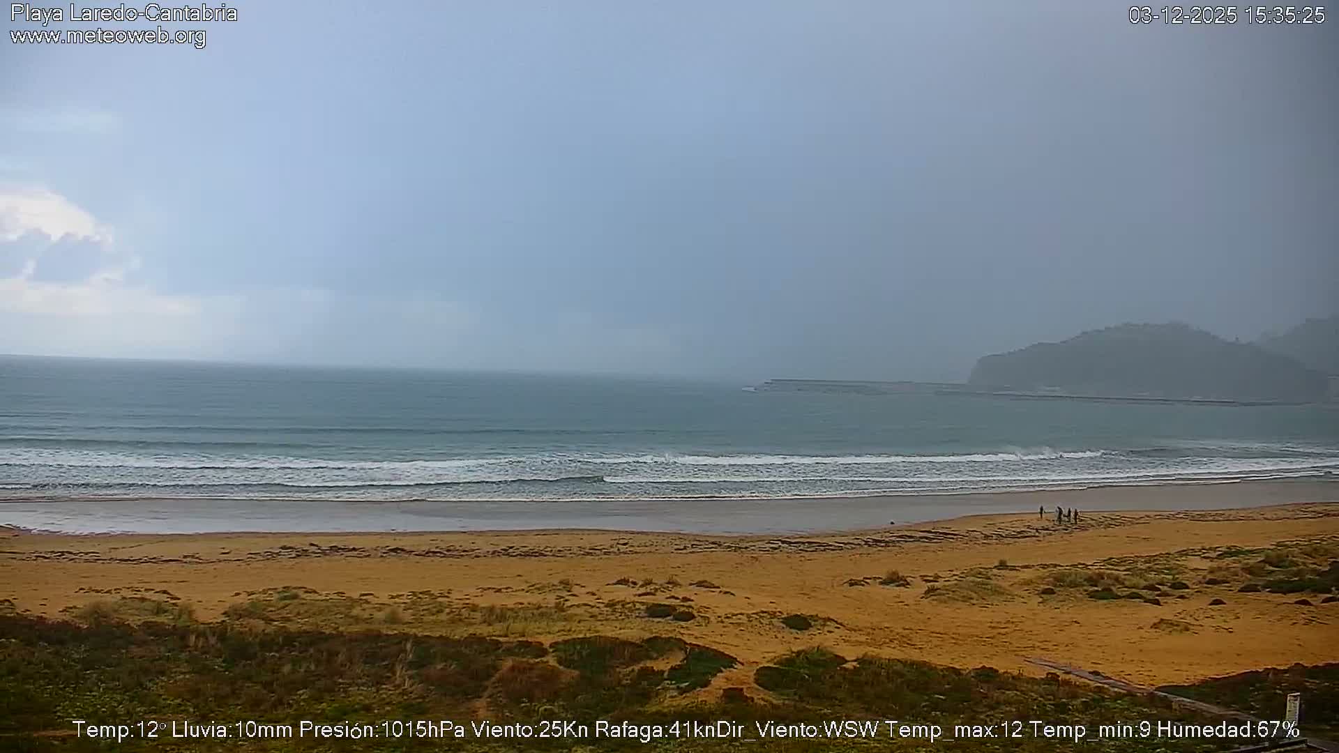 Playa de Laredo Beach Live Cam - Costa Oriental, Cantabria, Spain