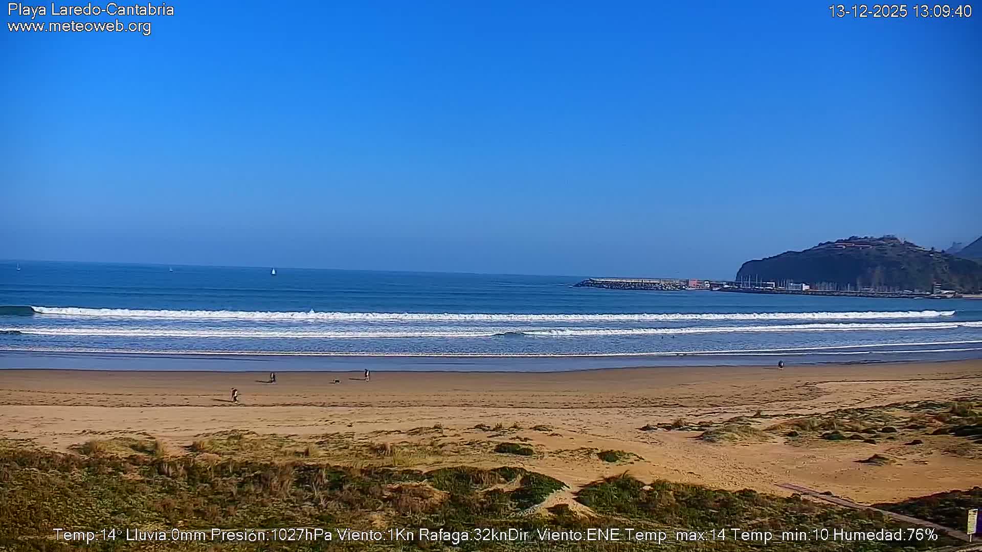 Playa de Laredo Beach Live Cam - Costa Oriental, Cantabria, Spain