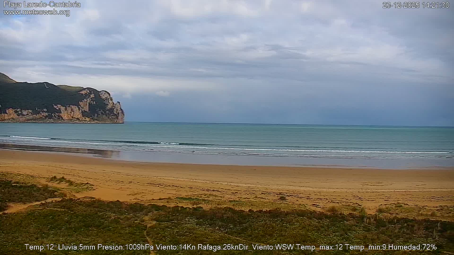 Playa de Laredo Beach Live Cam - Costa Oriental, Cantabria, Spain
