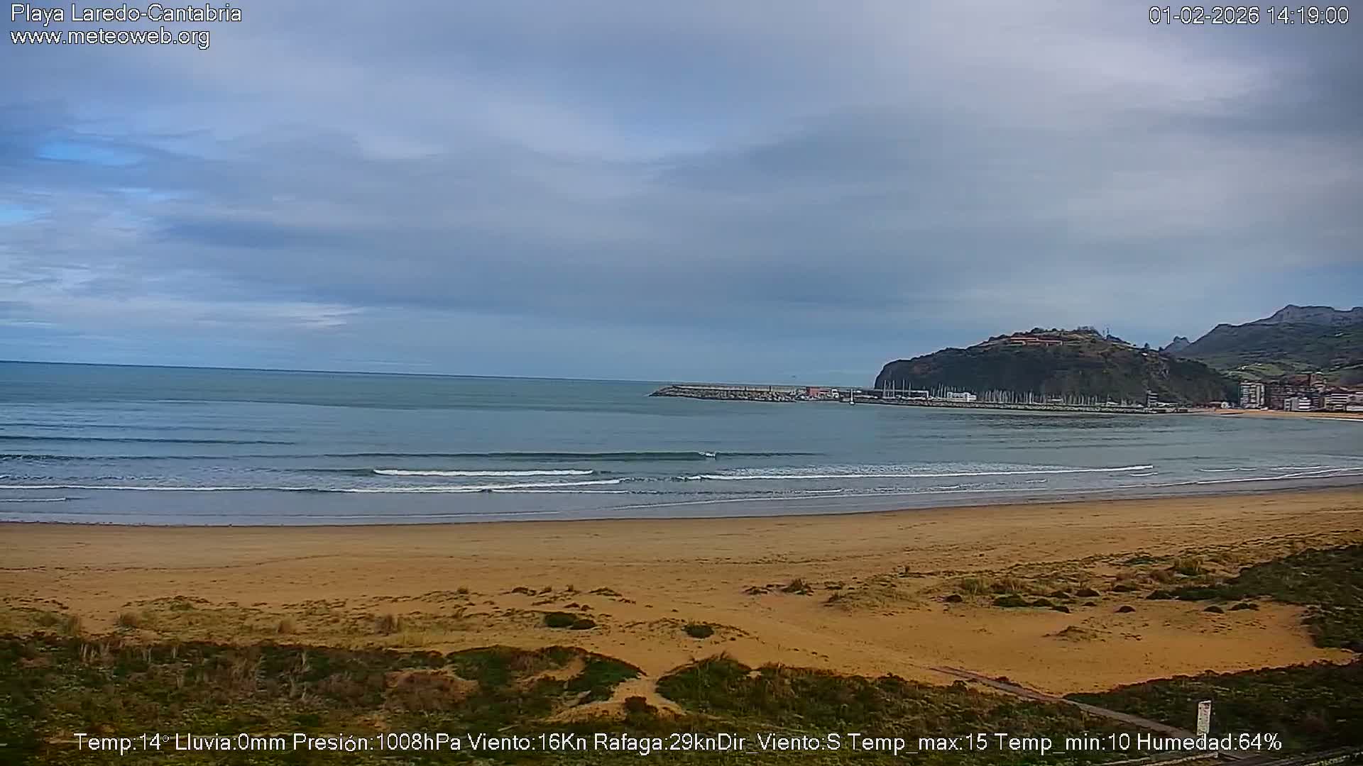 Playa de Laredo Beach Live Cam - Costa Oriental, Cantabria, Spain