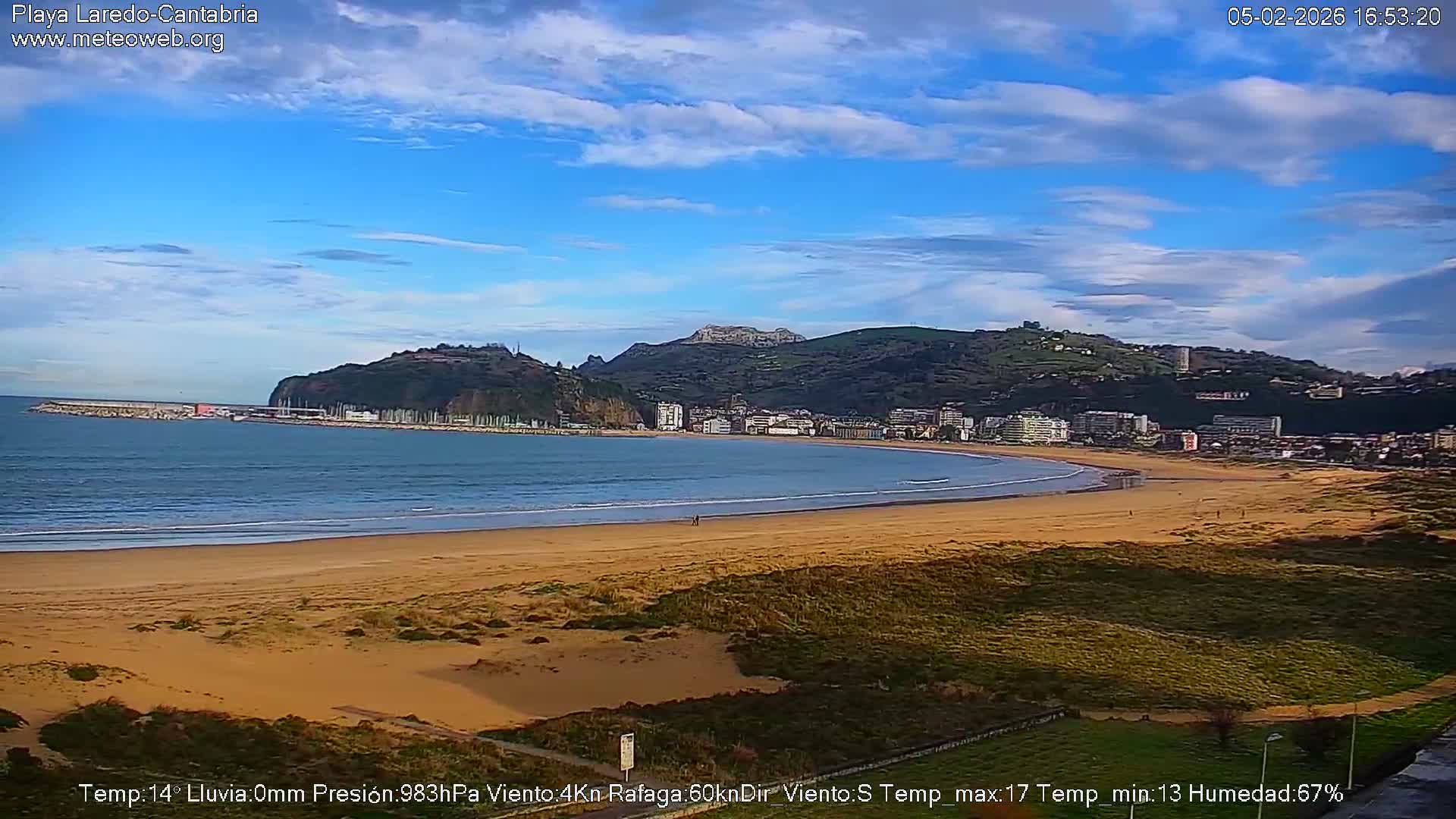 Playa de Laredo Beach Live Cam - Costa Oriental, Cantabria, Spain