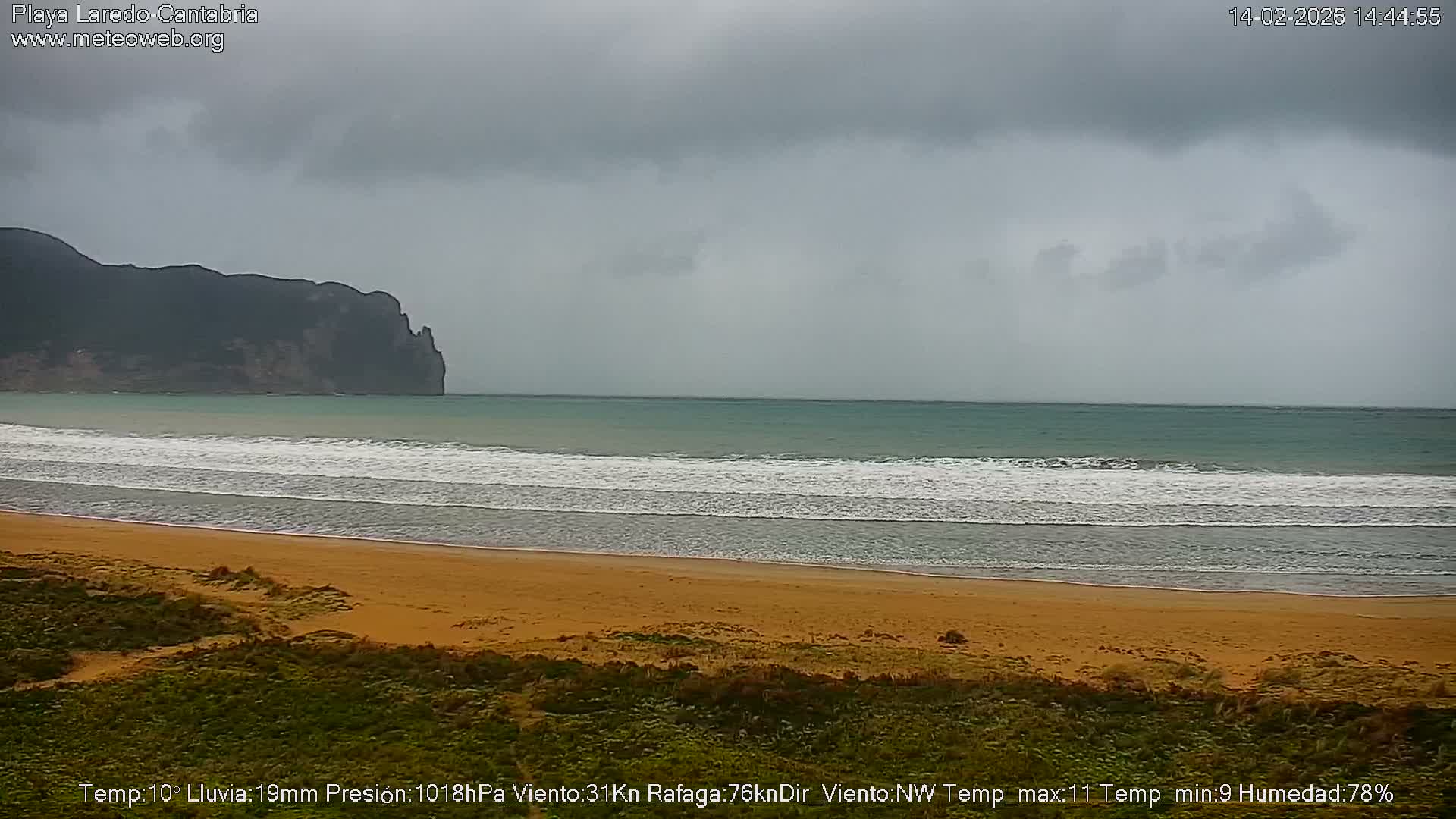 Playa de Laredo Beach Live Cam - Costa Oriental, Cantabria, Spain