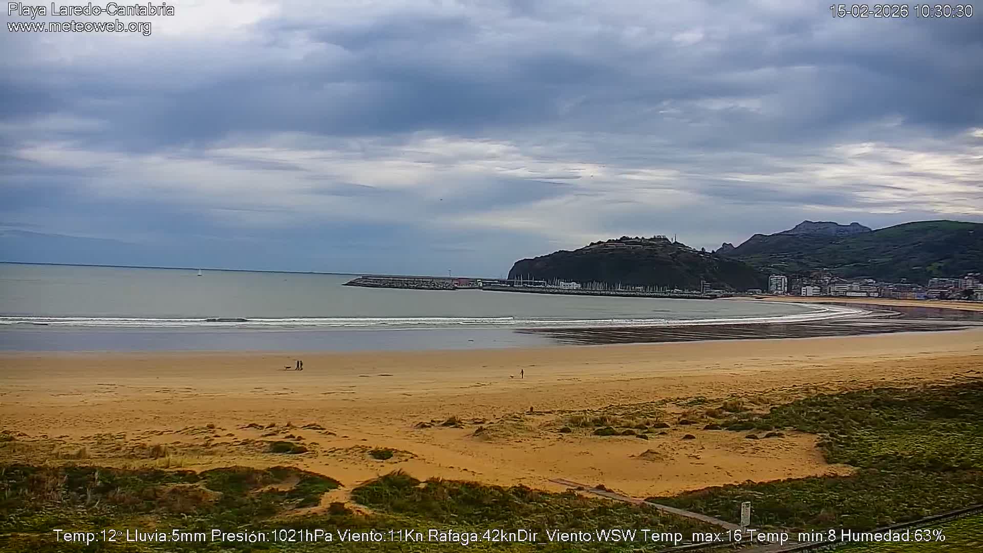 Playa de Laredo Beach Live Cam - Costa Oriental, Cantabria, Spain