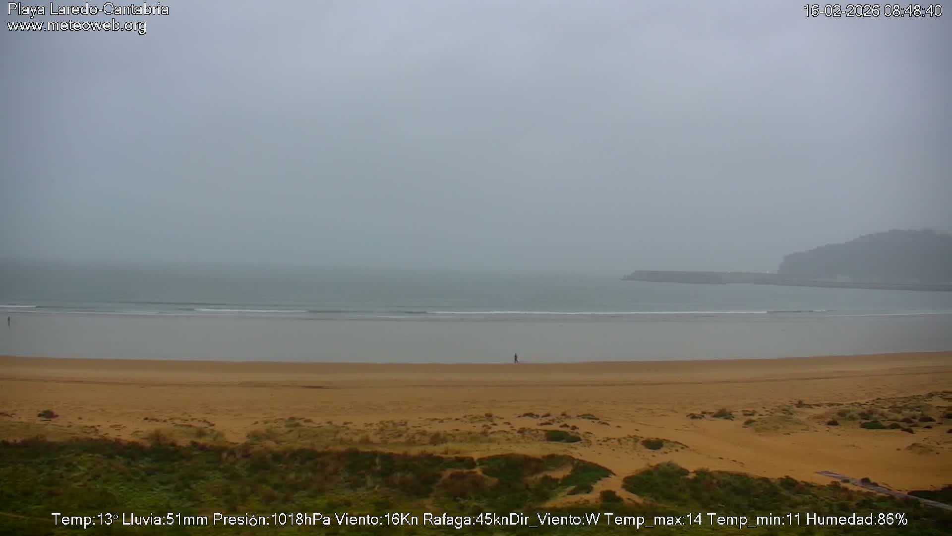 Playa de Laredo Beach Live Cam - Costa Oriental, Cantabria, Spain