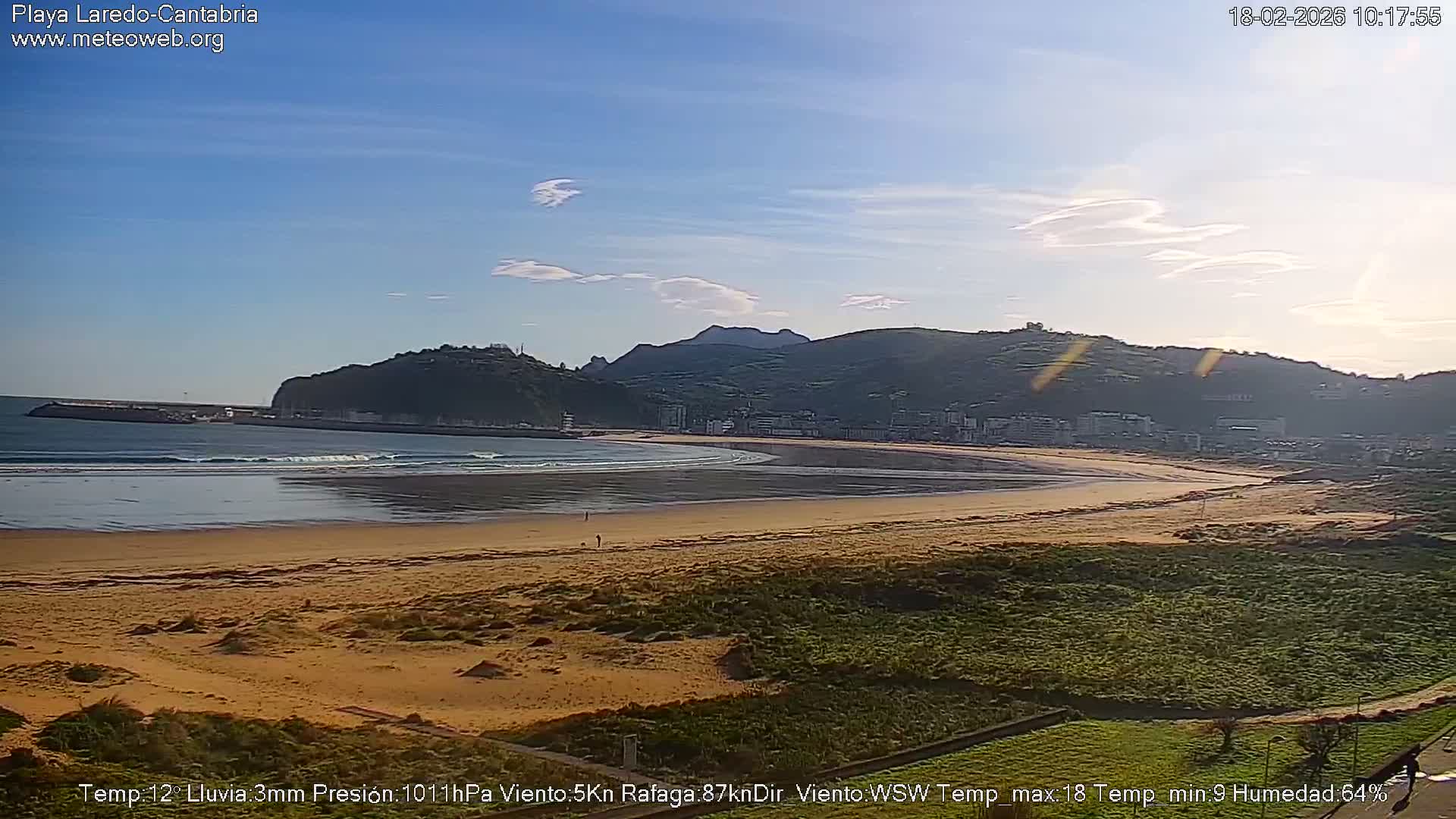 Playa de Laredo Beach Live Cam - Costa Oriental, Cantabria, Spain