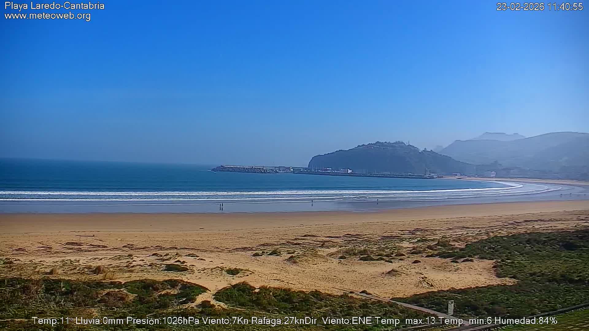 Playa de Laredo Beach Live Cam - Costa Oriental, Cantabria, Spain