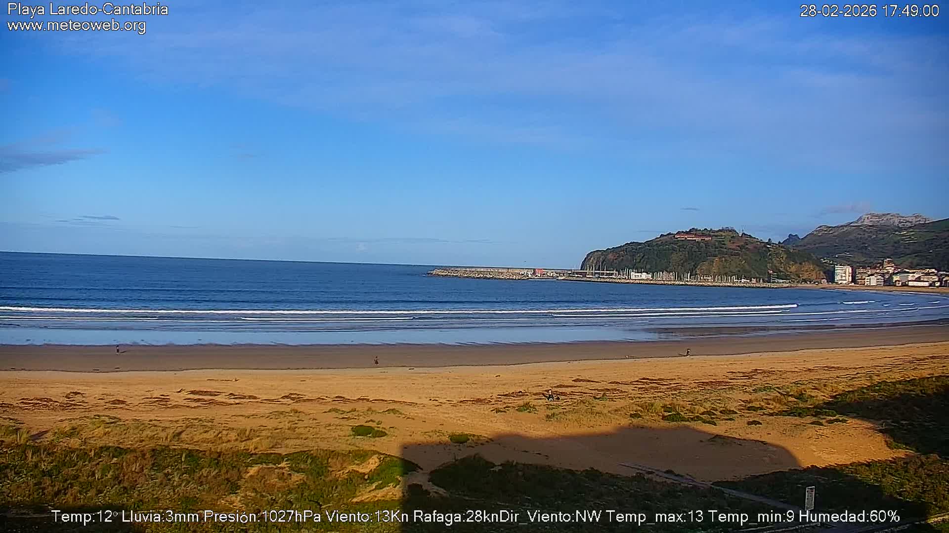 Playa de Laredo Beach Live Cam - Costa Oriental, Cantabria, Spain