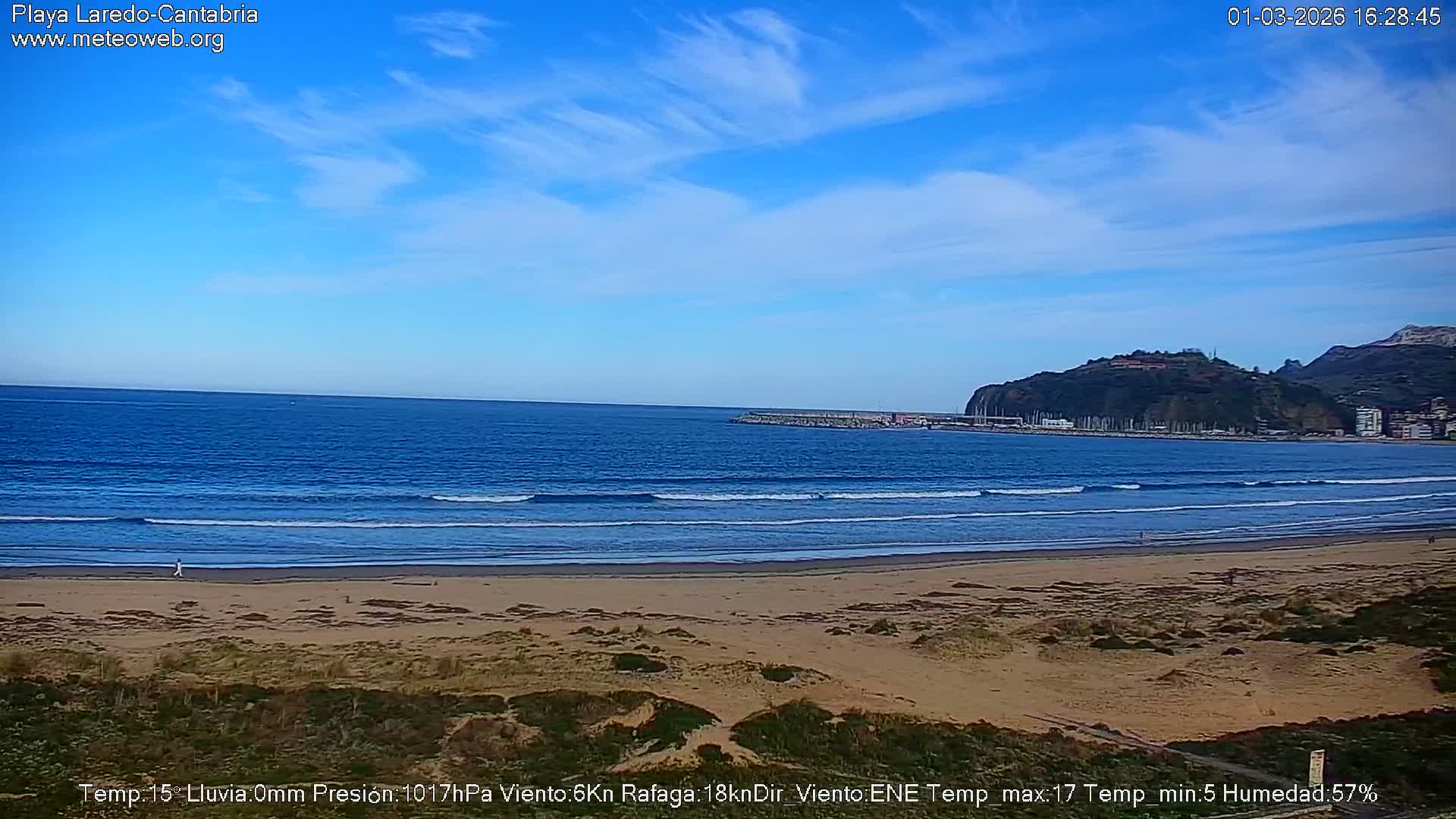 Playa de Laredo Beach Live Cam - Costa Oriental, Cantabria, Spain