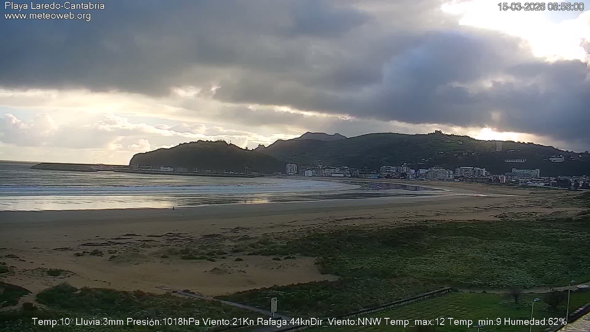 Playa de Laredo Beach Live Cam - Costa Oriental, Cantabria, Spain