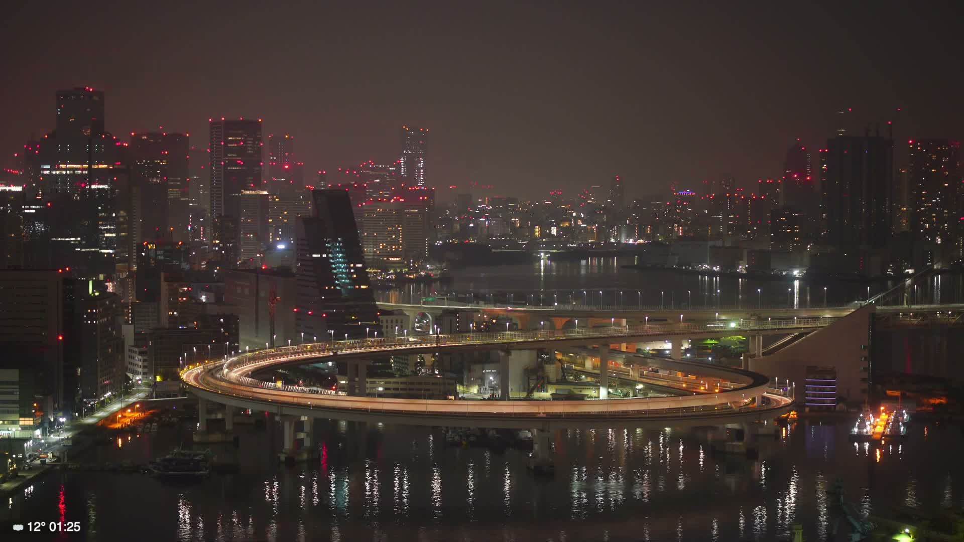 Tokyo City Center Skyline, Tokyo Bay & Rainbow Bridge (東京の街並み、東京湾、レインボーブリッジ)  Live Cam - Minato-ku, Tokyo, Kantō, Honshu, Japan