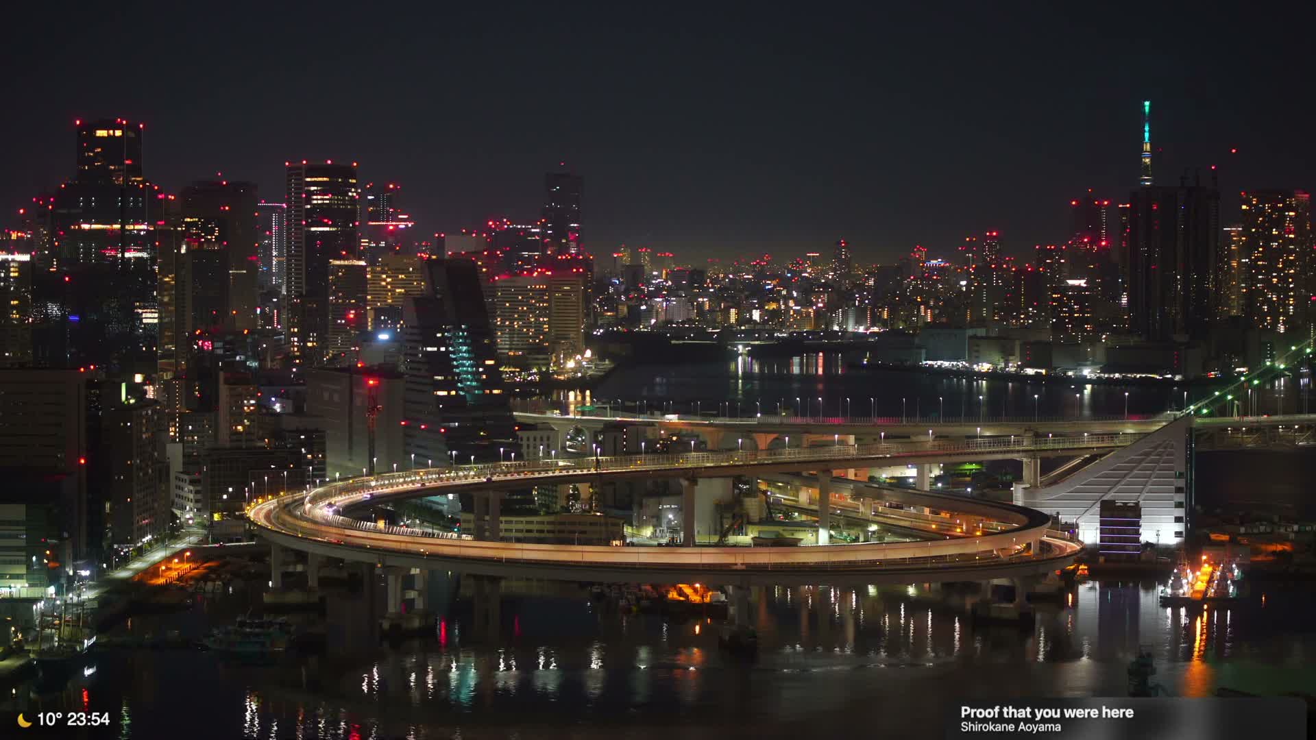 Tokyo City Center Skyline, Tokyo Bay & Rainbow Bridge (東京の街並み、東京湾、レインボーブリッジ)  Live Cam - Minato-ku, Tokyo, Kantō, Honshu, Japan