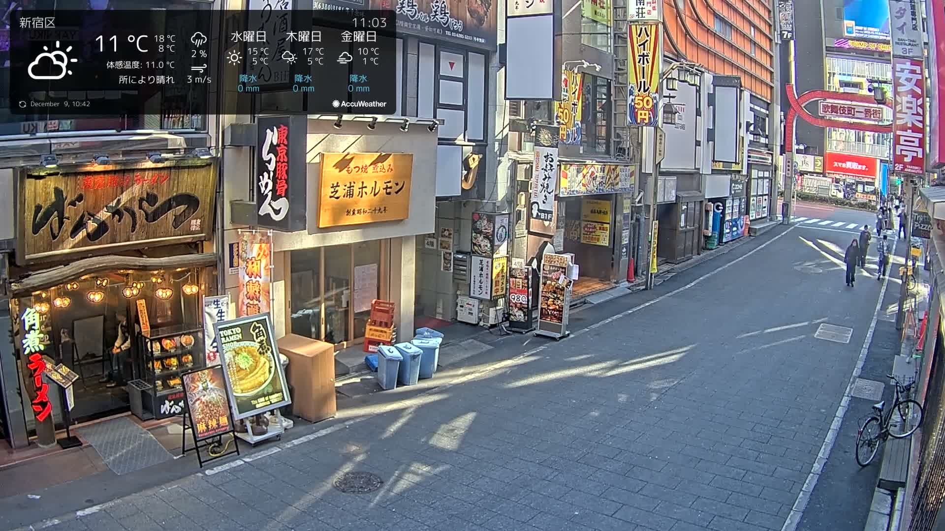 Tokyo, Shinjuku Kabukicho Ichiban-gai Street towards North (東京 新宿 歌舞伎町一番街通り) Live Cam - Kabukichō, Shinjuku-ku, Tokyo, Kantō, Honshu, Japan