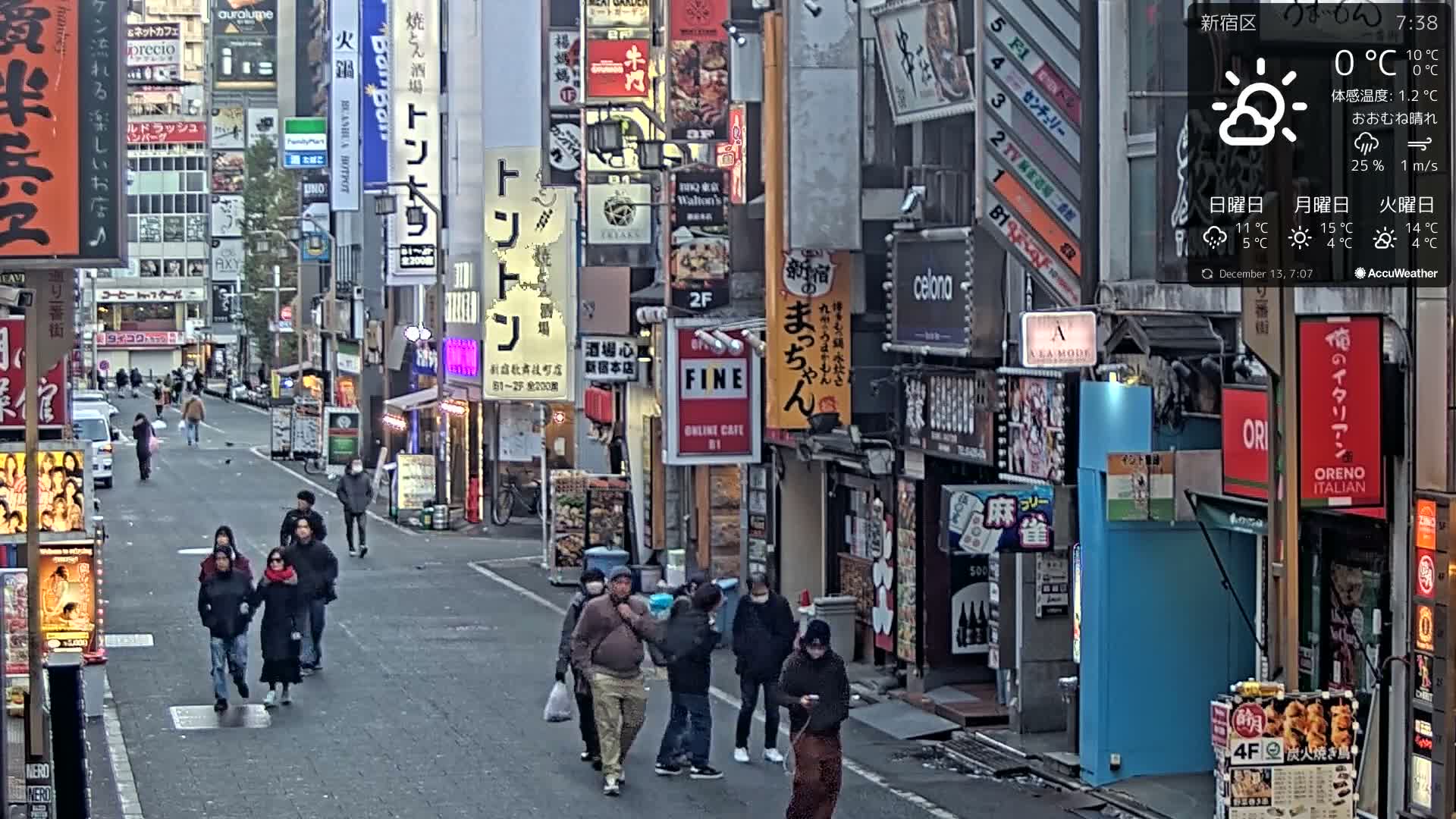 Tokyo, Shinjuku Kabukicho Ichiban-gai Street towards South (東京 新宿 歌舞伎町一番街通り) Live Cam - Kabukichō, Shinjuku-ku, Tokyo, Kantō, Honshu, Japan