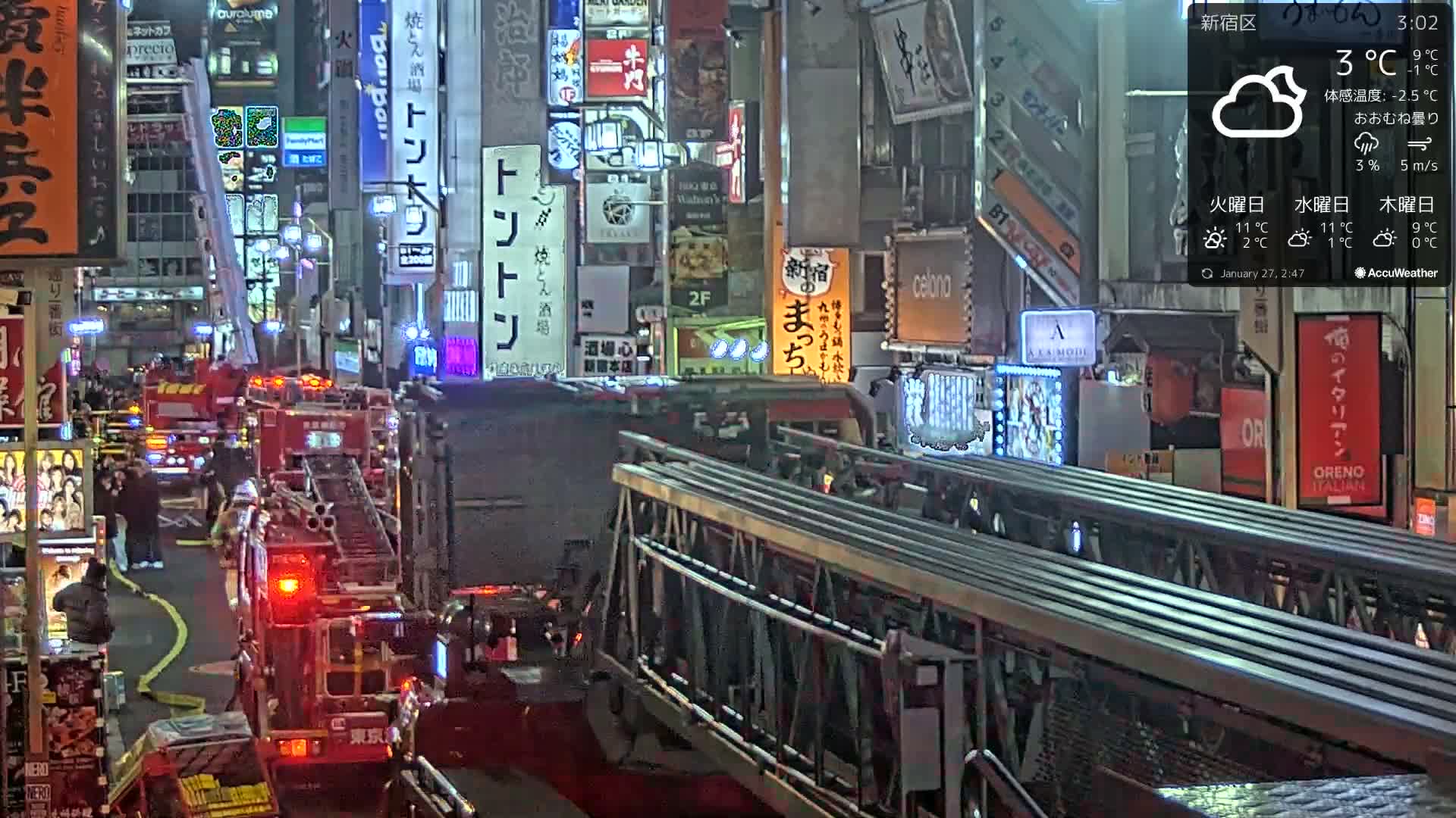 Tokyo, Shinjuku Kabukicho Ichiban-gai Street towards South (東京 新宿 歌舞伎町一番街通り) Live Cam - Kabukichō, Shinjuku-ku, Tokyo, Kantō, Honshu, Japan