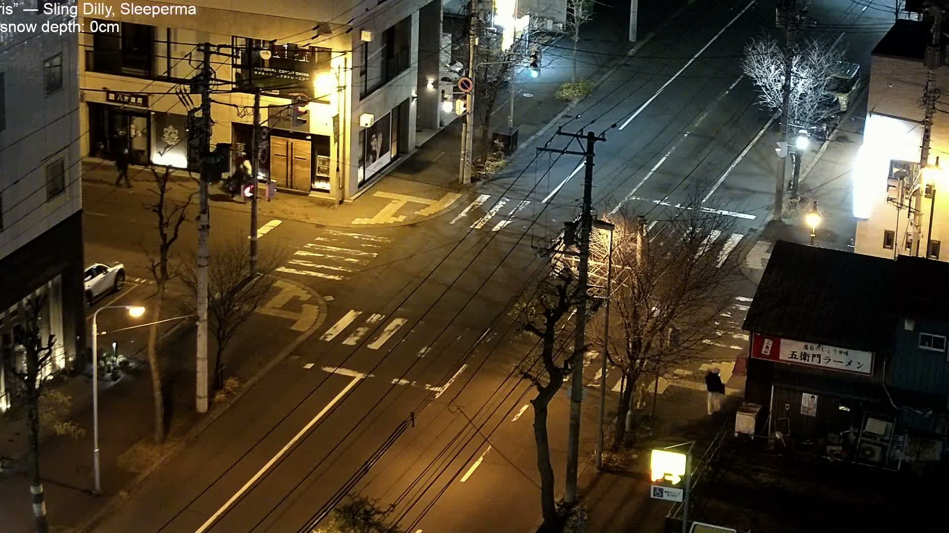 Sapooro, 8 -7 Chome Minami 2 - 3 Jonishi Juction (南2～3条西交差点8～7丁目) Live Cam - 8 Chome, Minami 2 Jonishi, Chuo Ward, Sapporo, Ishikari, Hokkaido, Japan