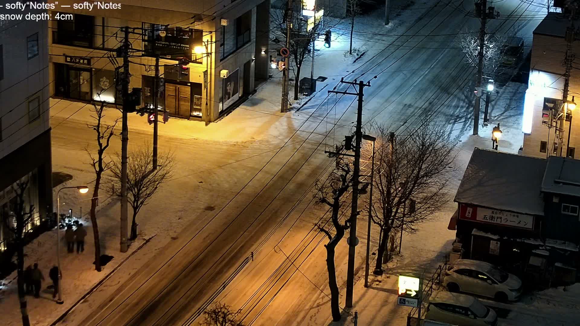 Sapporo, 8 -7 Chome Minami 2 - 3 Jonishi Juction (南2～3条西交差点8～7丁目) Live Cam - 8 Chome, Minami 2 Jonishi, Chuo Ward, Sapporo, Ishikari, Hokkaido, Japan