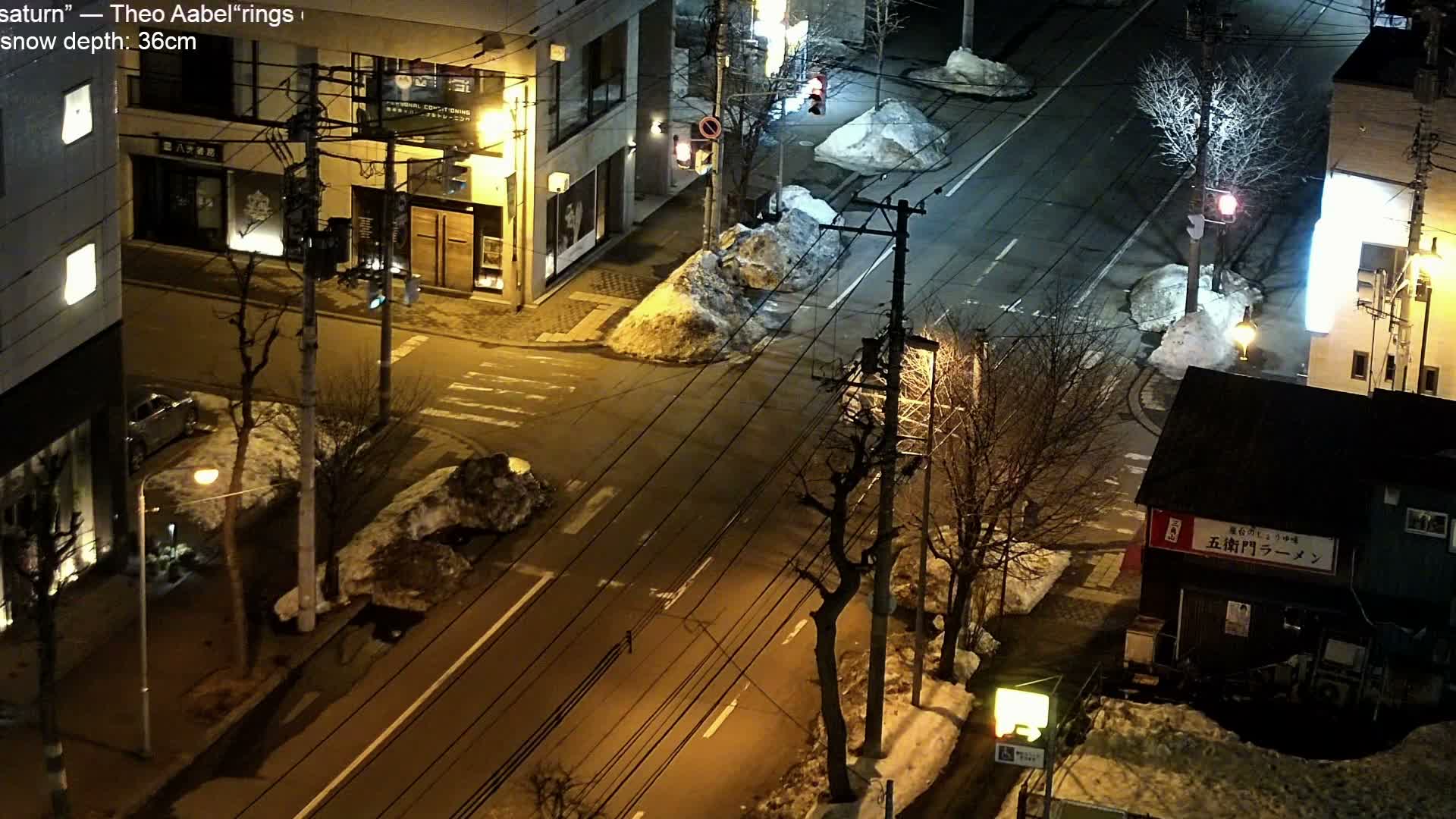 Sapporo, 8 -7 Chome Minami 2 - 3 Jonishi Juction (南2～3条西交差点8～7丁目) Live Cam - 8 Chome, Minami 2 Jonishi, Chuo Ward, Sapporo, Ishikari, Hokkaido, Japan