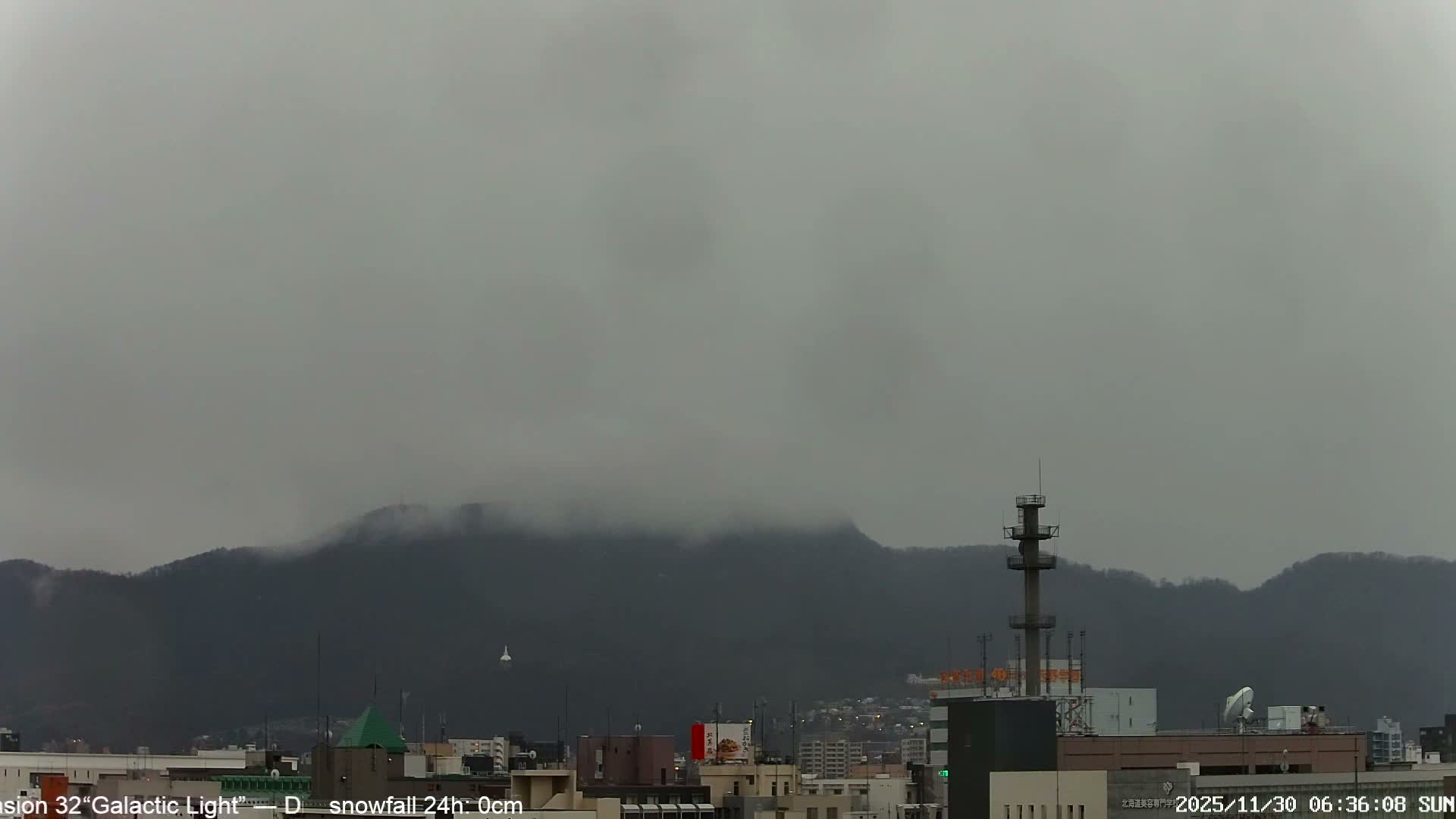 Sapporo City Skyline & Mount Moiwa View from Chuo Ward  ( 中央区から見る札幌市街と藻岩山 ) Live Cam - Chuo Ward, Sapporo, Ishikari, Hokkaido, Japan