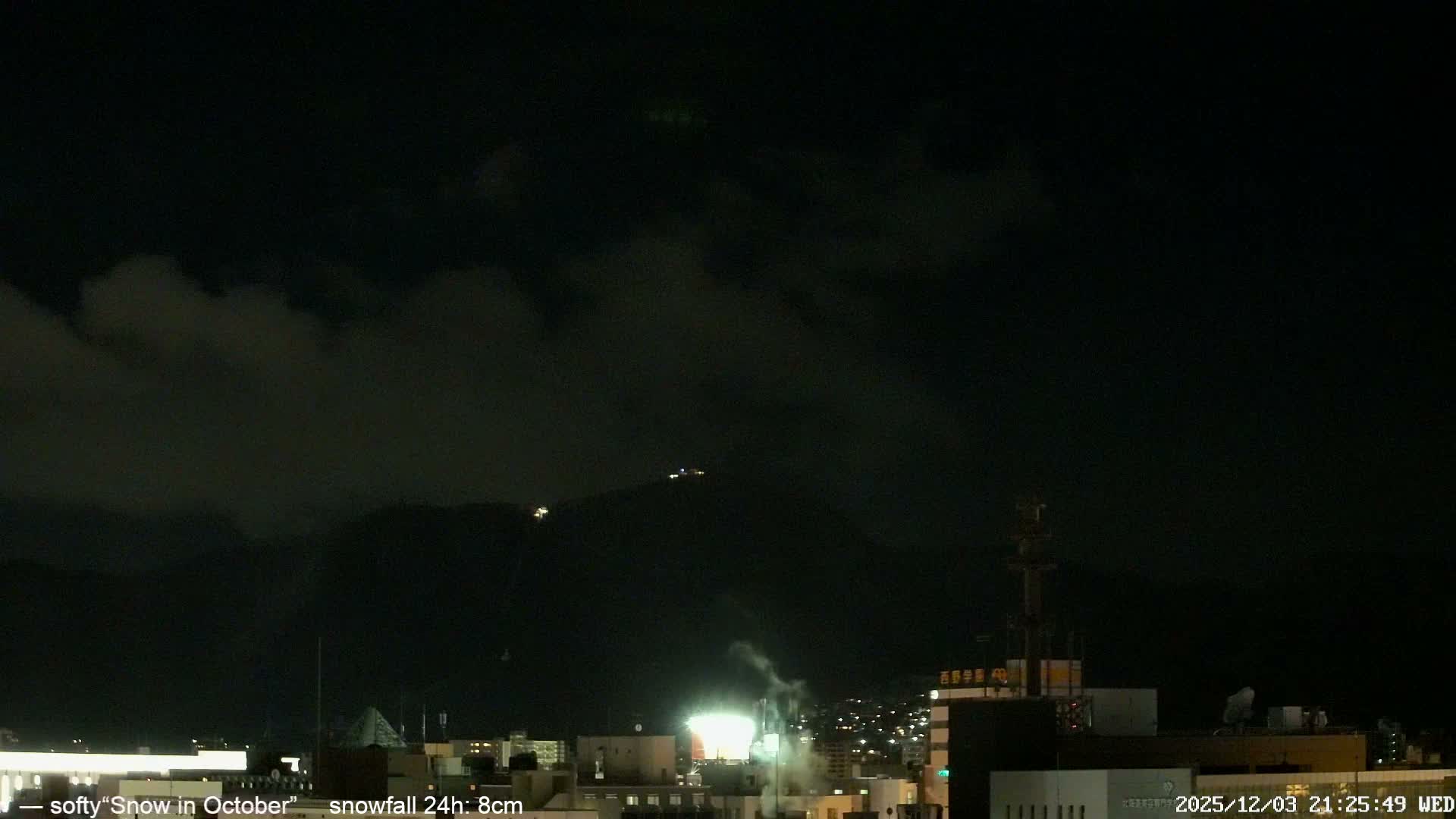 Sapporo City Skyline & Mount Moiwa View from Chuo Ward  ( 中央区から見る札幌市街と藻岩山 ) Live Cam - Chuo Ward, Sapporo, Ishikari, Hokkaido, Japan