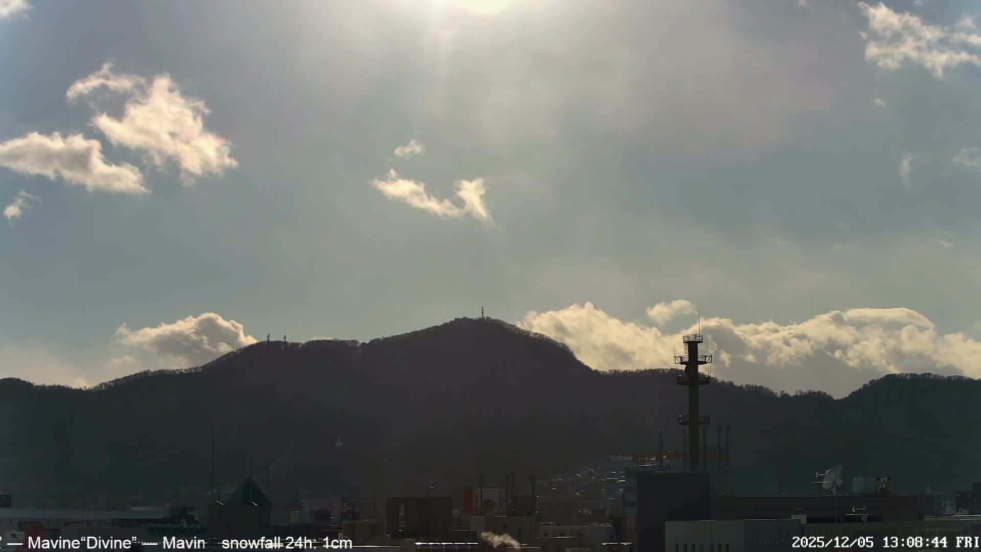 Sapporo City Skyline & Mount Moiwa View from Chuo Ward  ( 中央区から見る札幌市街と藻岩山 ) Live Cam - Chuo Ward, Sapporo, Ishikari, Hokkaido, Japan