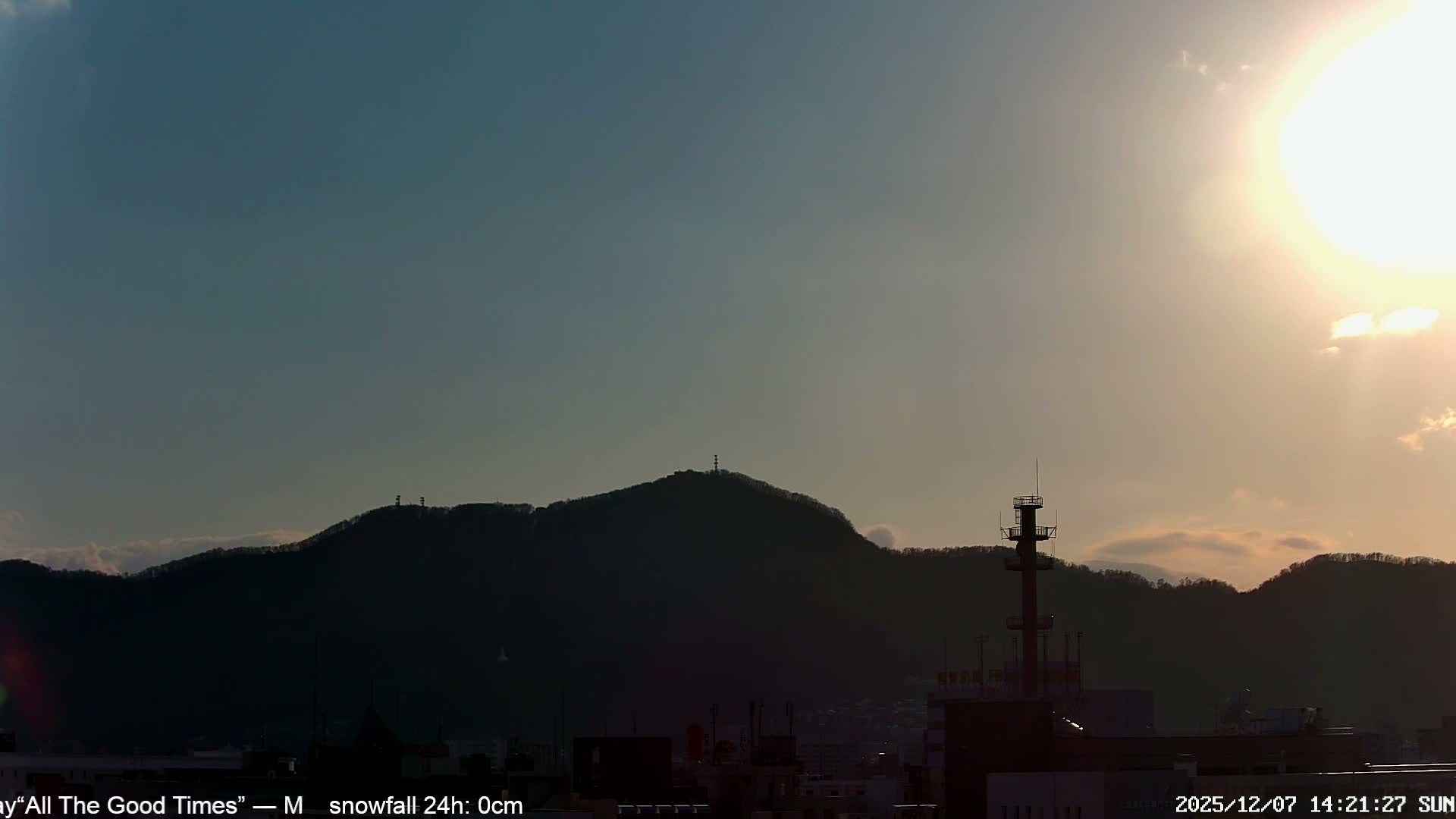 Sapporo City Skyline & Mount Moiwa View from Chuo Ward  ( 中央区から見る札幌市街と藻岩山 ) Live Cam - Chuo Ward, Sapporo, Ishikari, Hokkaido, Japan