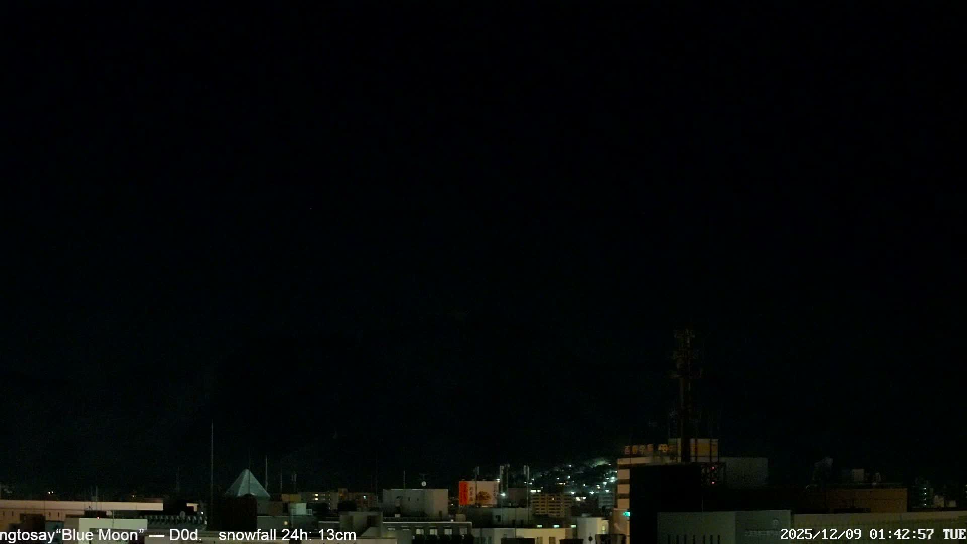 Sapporo City Skyline & Mount Moiwa View from Chuo Ward  ( 中央区から見る札幌市街と藻岩山 ) Live Cam - Chuo Ward, Sapporo, Ishikari, Hokkaido, Japan