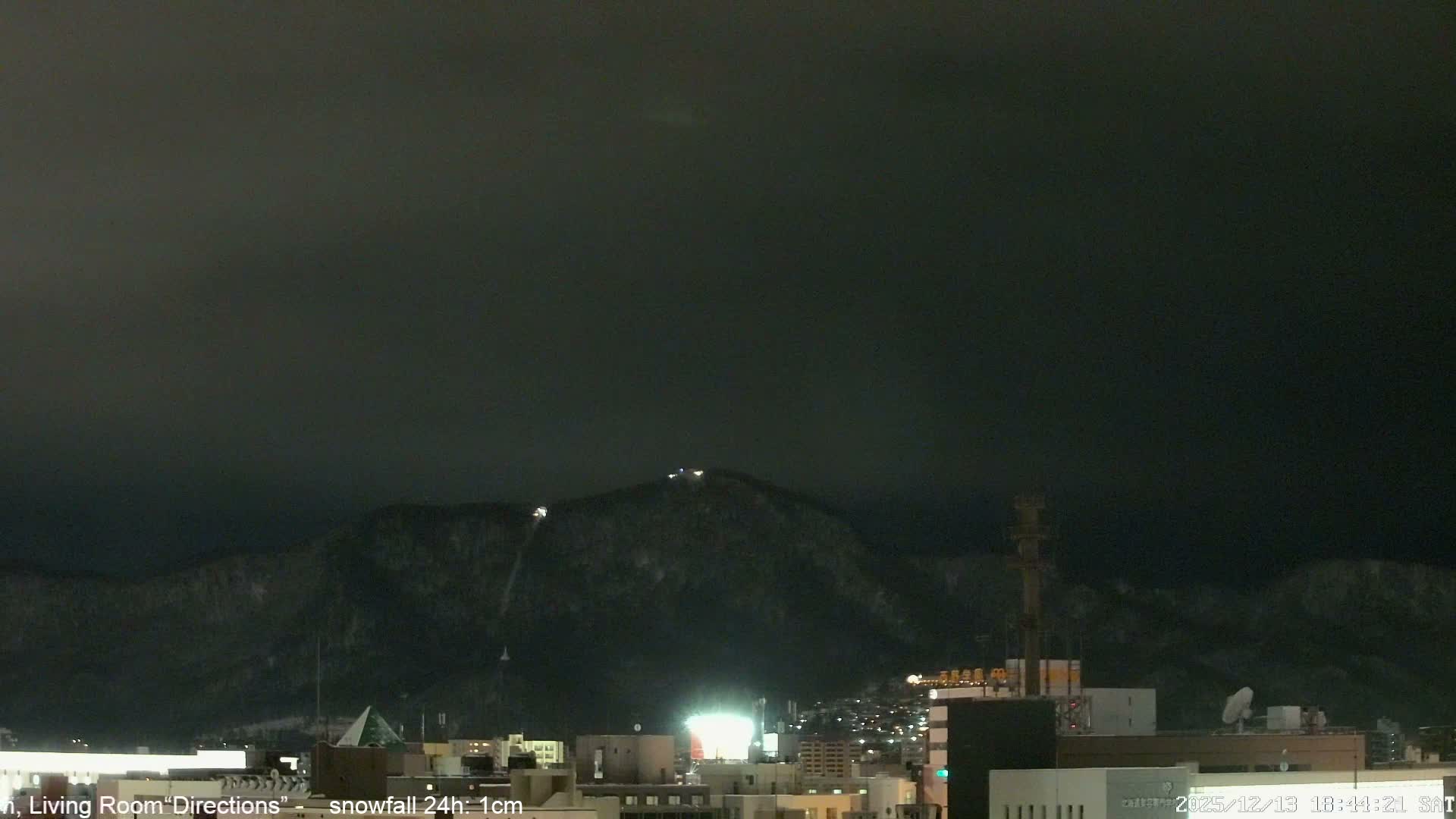 Sapporo City Skyline & Mount Moiwa View from Chuo Ward  ( 中央区から見る札幌市街と藻岩山 ) Live Cam - Chuo Ward, Sapporo, Ishikari, Hokkaido, Japan