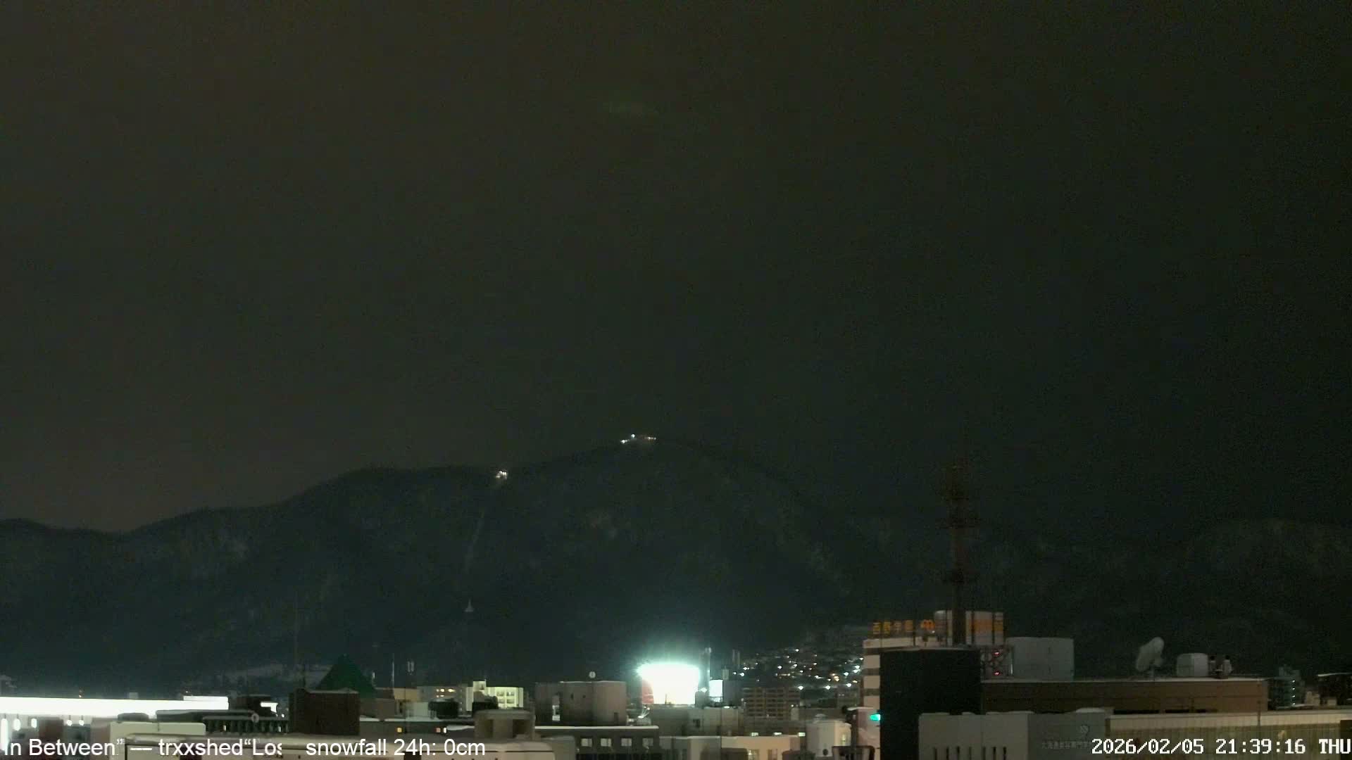Sapporo City Skyline & Mount Moiwa View from Chuo Ward  ( 中央区から見る札幌市街と藻岩山 ) Live Cam - Chuo Ward, Sapporo, Ishikari, Hokkaido, Japan