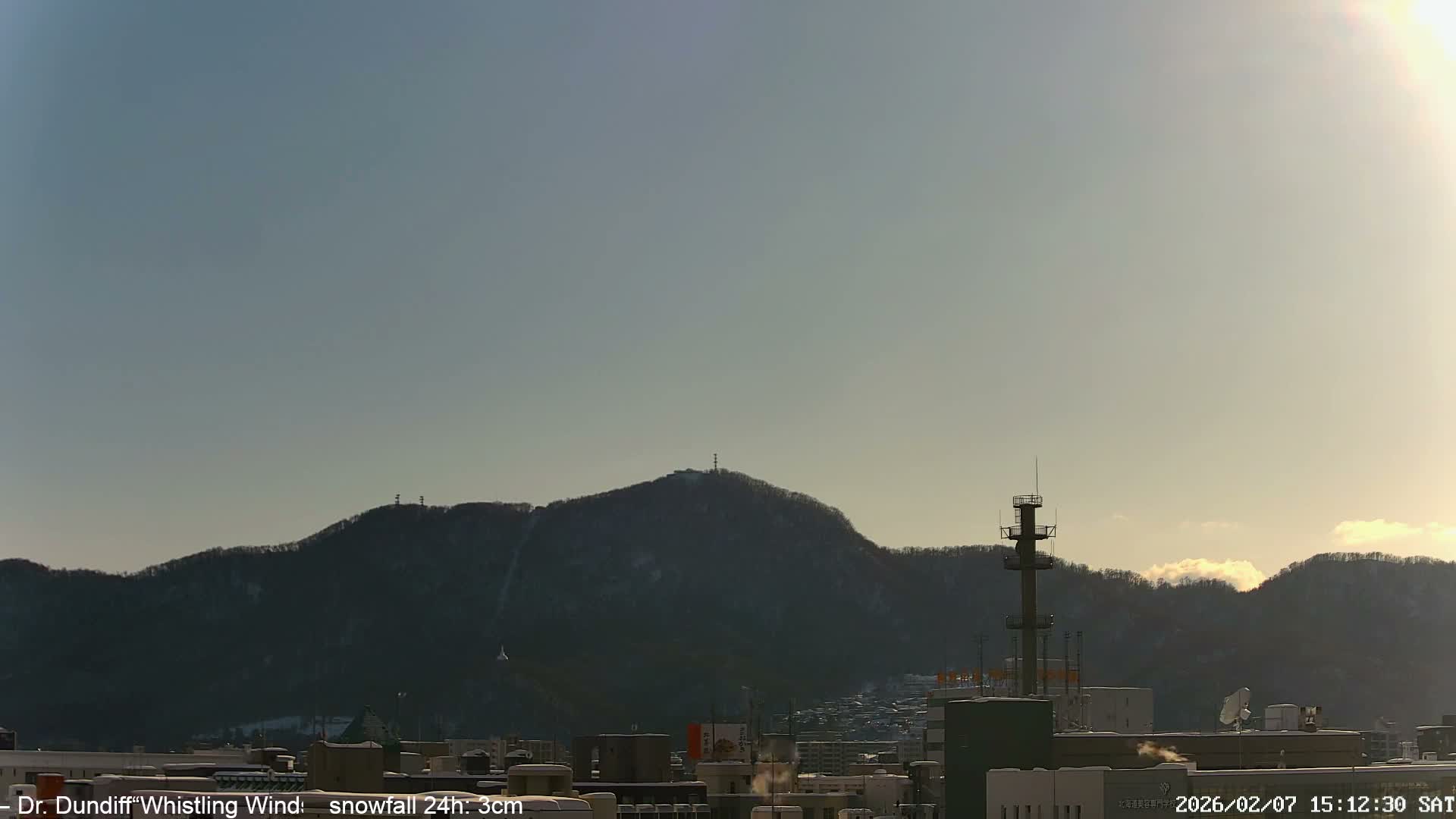 Sapporo City Skyline & Mount Moiwa View from Chuo Ward  ( 中央区から見る札幌市街と藻岩山 ) Live Cam - Chuo Ward, Sapporo, Ishikari, Hokkaido, Japan