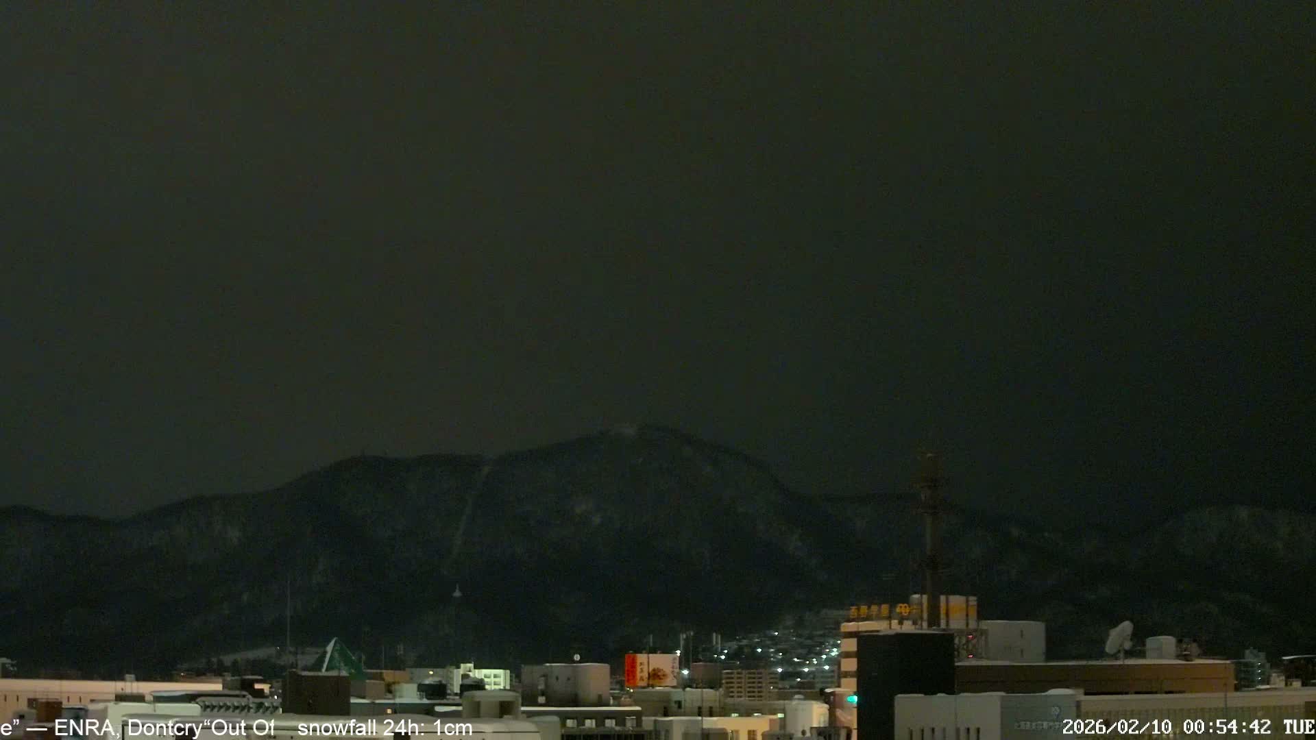 Sapporo City Skyline & Mount Moiwa View from Chuo Ward  ( 中央区から見る札幌市街と藻岩山 ) Live Cam - Chuo Ward, Sapporo, Ishikari, Hokkaido, Japan