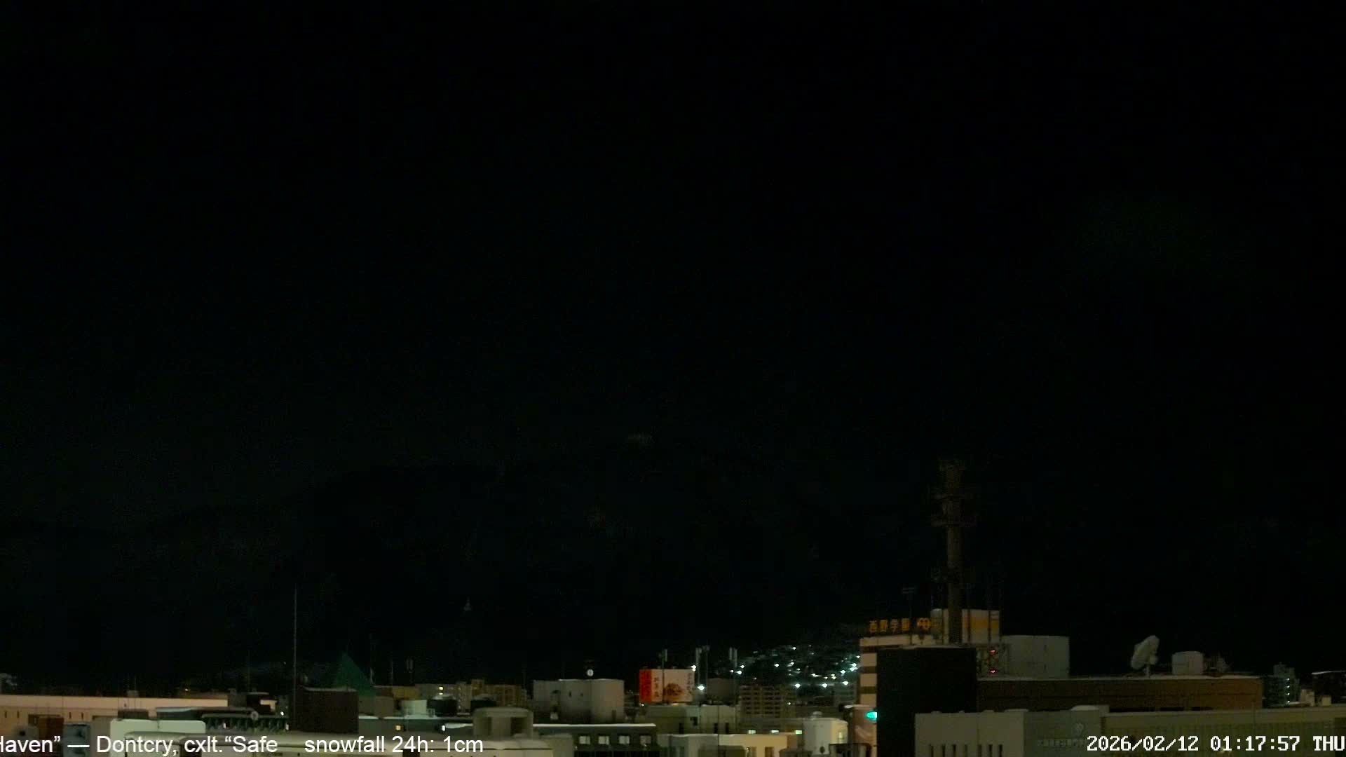 Sapporo City Skyline & Mount Moiwa View from Chuo Ward  ( 中央区から見る札幌市街と藻岩山 ) Live Cam - Chuo Ward, Sapporo, Ishikari, Hokkaido, Japan