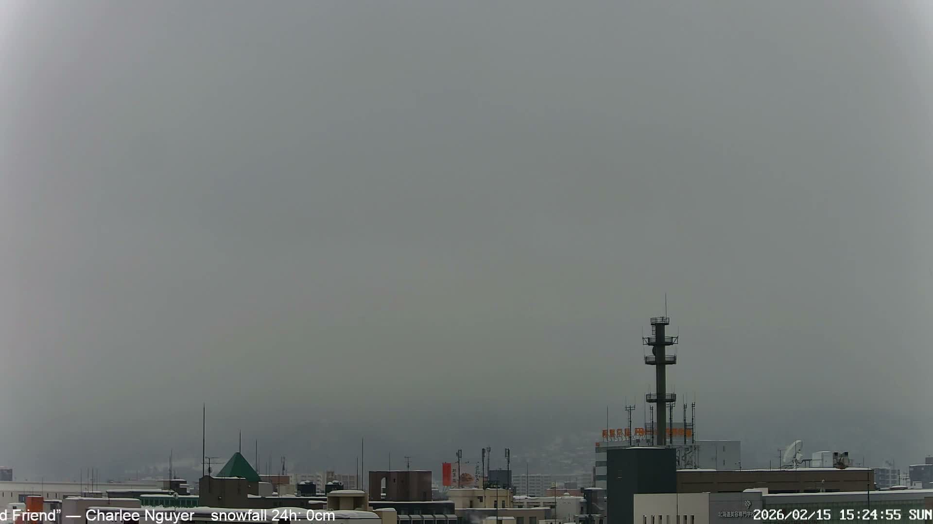 Sapporo City Skyline & Mount Moiwa View from Chuo Ward  ( 中央区から見る札幌市街と藻岩山 ) Live Cam - Chuo Ward, Sapporo, Ishikari, Hokkaido, Japan