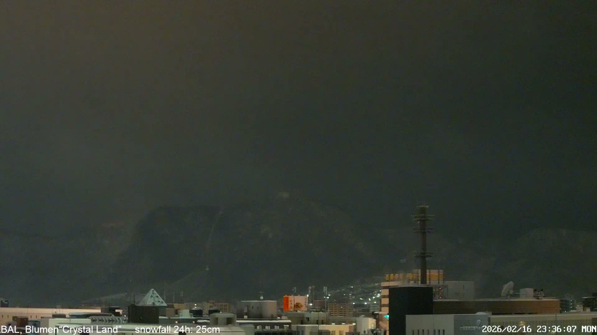 Sapporo City Skyline & Mount Moiwa View from Chuo Ward  ( 中央区から見る札幌市街と藻岩山 ) Live Cam - Chuo Ward, Sapporo, Ishikari, Hokkaido, Japan
