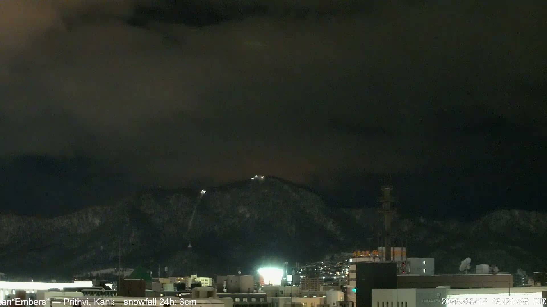 Sapporo City Skyline & Mount Moiwa View from Chuo Ward  ( 中央区から見る札幌市街と藻岩山 ) Live Cam - Chuo Ward, Sapporo, Ishikari, Hokkaido, Japan