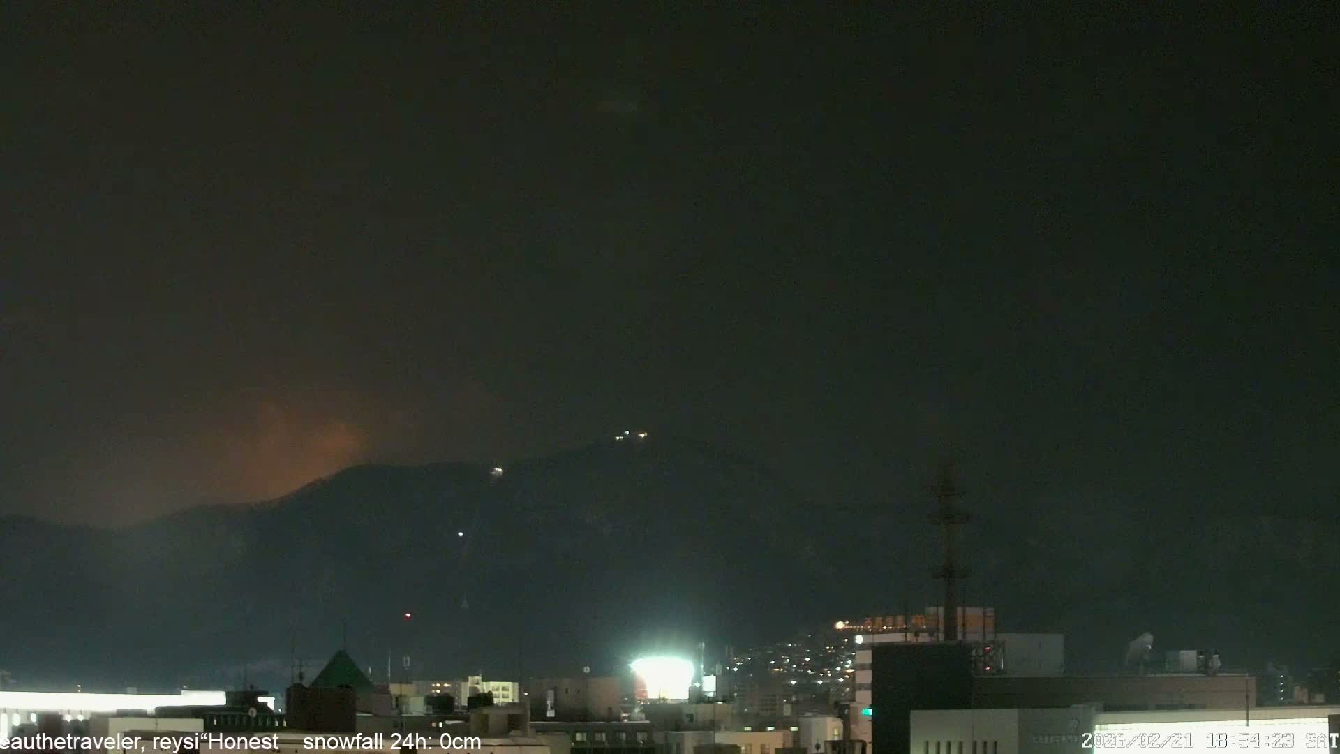 Sapporo City Skyline & Mount Moiwa View from Chuo Ward  ( 中央区から見る札幌市街と藻岩山 ) Live Cam - Chuo Ward, Sapporo, Ishikari, Hokkaido, Japan