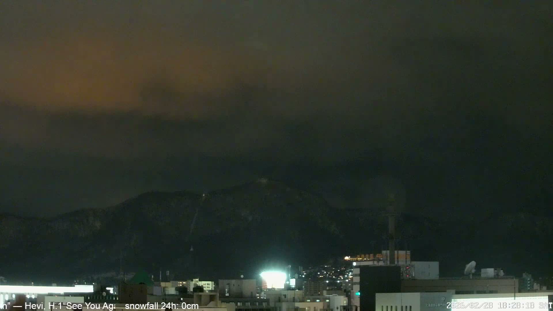 Sapporo City Skyline & Mount Moiwa View from Chuo Ward  ( 中央区から見る札幌市街と藻岩山 ) Live Cam - Chuo Ward, Sapporo, Ishikari, Hokkaido, Japan