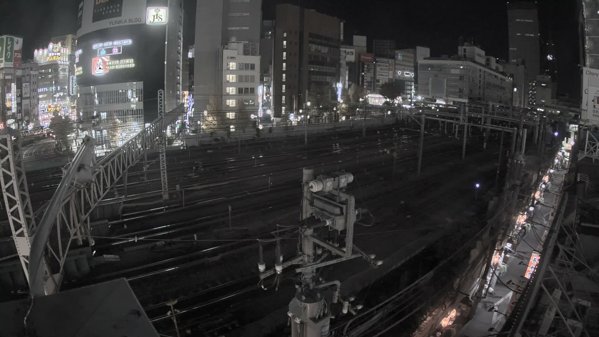 Tokyo, Shinjuku JR Metro Road Crossing & Shinjuku Discrict View ( 東京、新宿JRメトロ交差点と新宿地区の眺め ) Live Cam - 1 Chome, Nishishinjuku, Shinjuku-ku, Tokyo, Kantō, Honshu, Japan