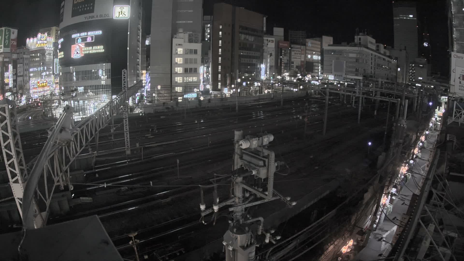 Tokyo, Shinjuku JR Metro Road Crossing & Shinjuku Discrict View ( 東京、新宿JRメトロ交差点と新宿地区の眺め ) Live Cam - 1 Chome, Nishishinjuku, Shinjuku-ku, Tokyo, Kantō, Honshu, Japan