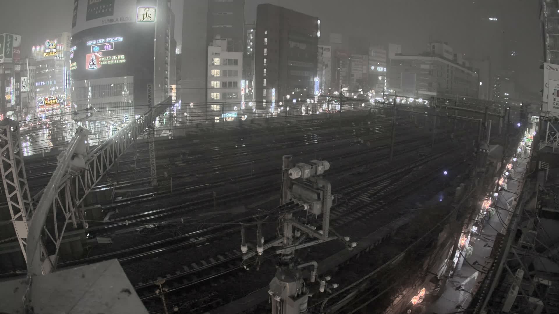 Tokyo, Shinjuku JR Metro Road Crossing & Shinjuku Discrict View ( 東京、新宿JRメトロ交差点と新宿地区の眺め ) Live Cam - 1 Chome, Nishishinjuku, Shinjuku-ku, Tokyo, Kantō, Honshu, Japan