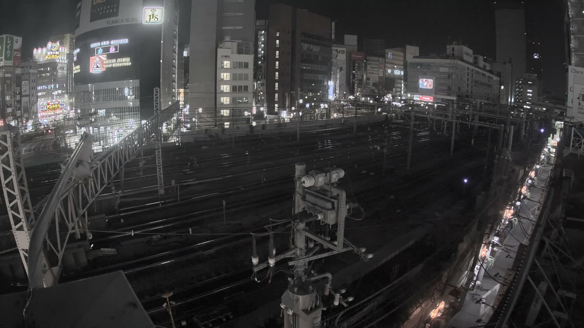 Tokyo, Shinjuku JR Metro Road Crossing & Shinjuku Discrict View ( 東京、新宿JRメトロ交差点と新宿地区の眺め ) Live Cam - 1 Chome, Nishishinjuku, Shinjuku-ku, Tokyo, Kantō, Honshu, Japan
