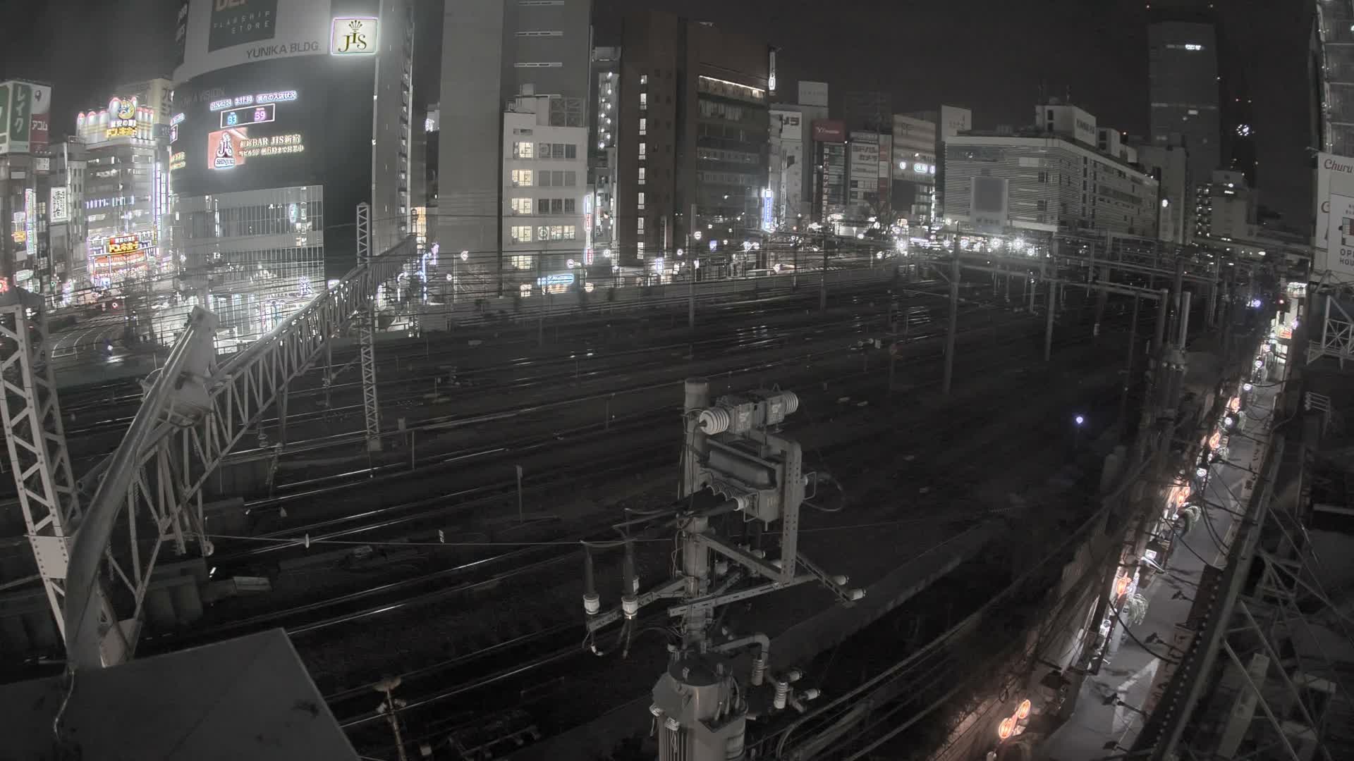 Tokyo, Shinjuku JR Metro Road Crossing & Shinjuku Discrict View ( 東京、新宿JRメトロ交差点と新宿地区の眺め ) Live Cam - 1 Chome, Nishishinjuku, Shinjuku-ku, Tokyo, Kantō, Honshu, Japan