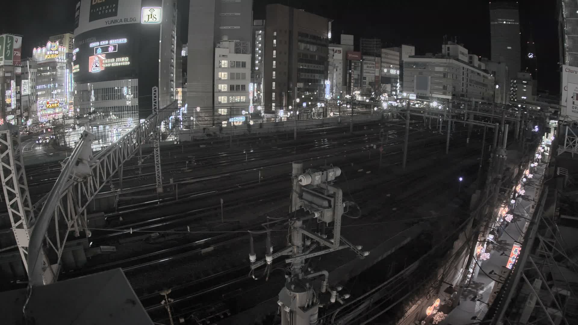 Tokyo, Shinjuku JR Metro Road Crossing & Shinjuku Discrict View ( 東京、新宿JRメトロ交差点と新宿地区の眺め ) Live Cam - 1 Chome, Nishishinjuku, Shinjuku-ku, Tokyo, Kantō, Honshu, Japan