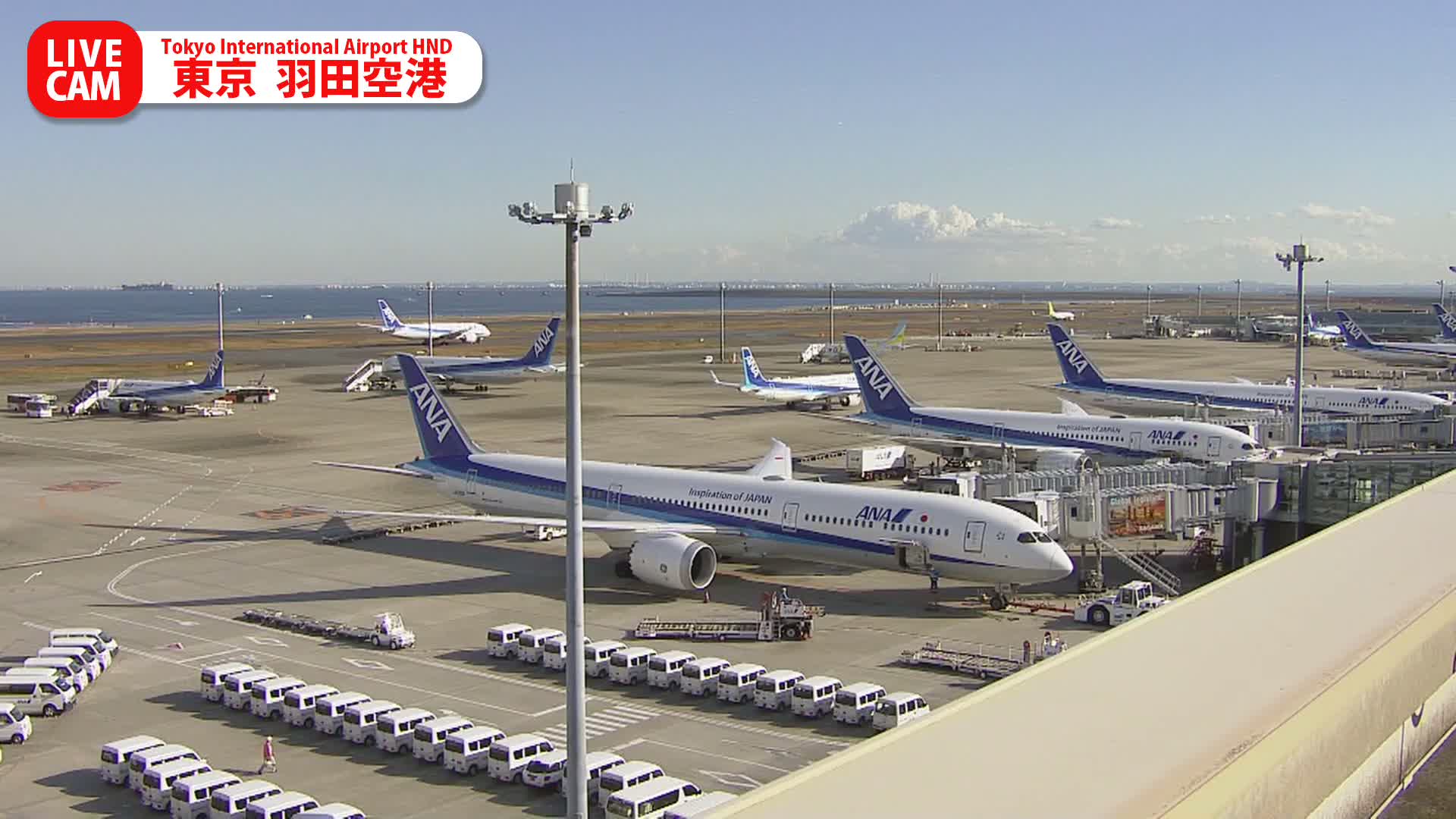 Tokyo Haneda International Airport PTZ ( 東京羽田空港 ) Live Cam HND/RJTT - Hanedakuko, Ōta-ku,Tokyo, Kantō, Honshu, Japan