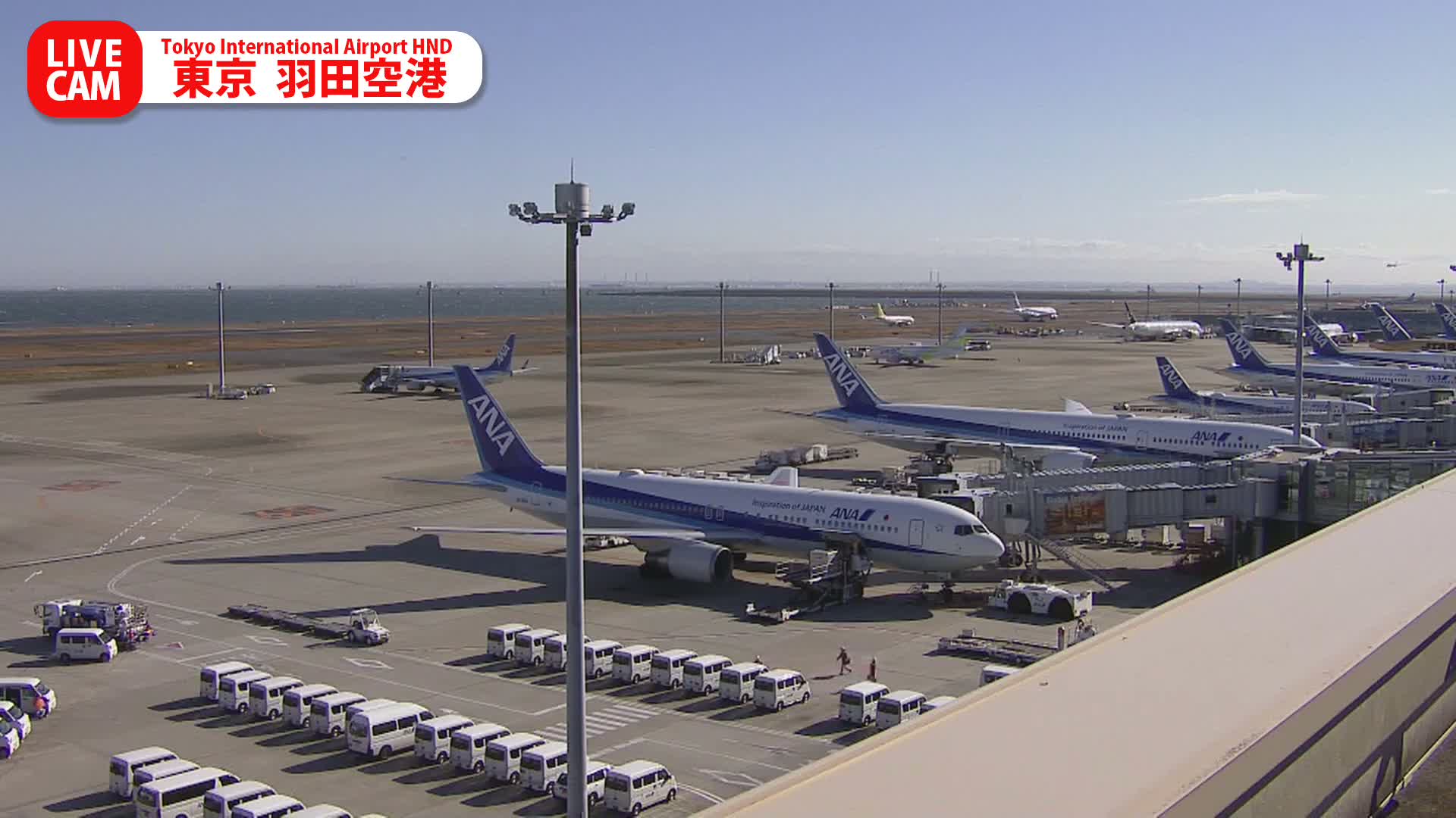 Tokyo Haneda International Airport PTZ ( 東京羽田空港 ) Live Cam HND/RJTT - Hanedakuko, Ōta-ku,Tokyo, Kantō, Honshu, Japan