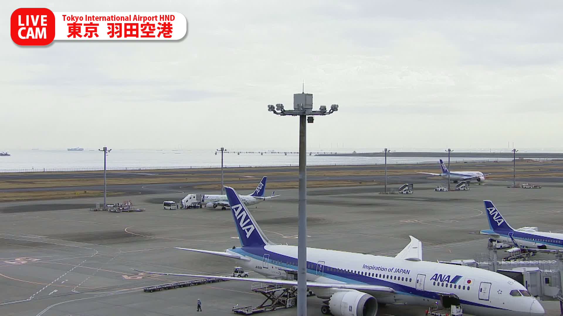 Tokyo Haneda International Airport PTZ ( 東京羽田空港 ) Live Cam HND/RJTT - Hanedakuko, Ōta-ku,Tokyo, Kantō, Honshu, Japan