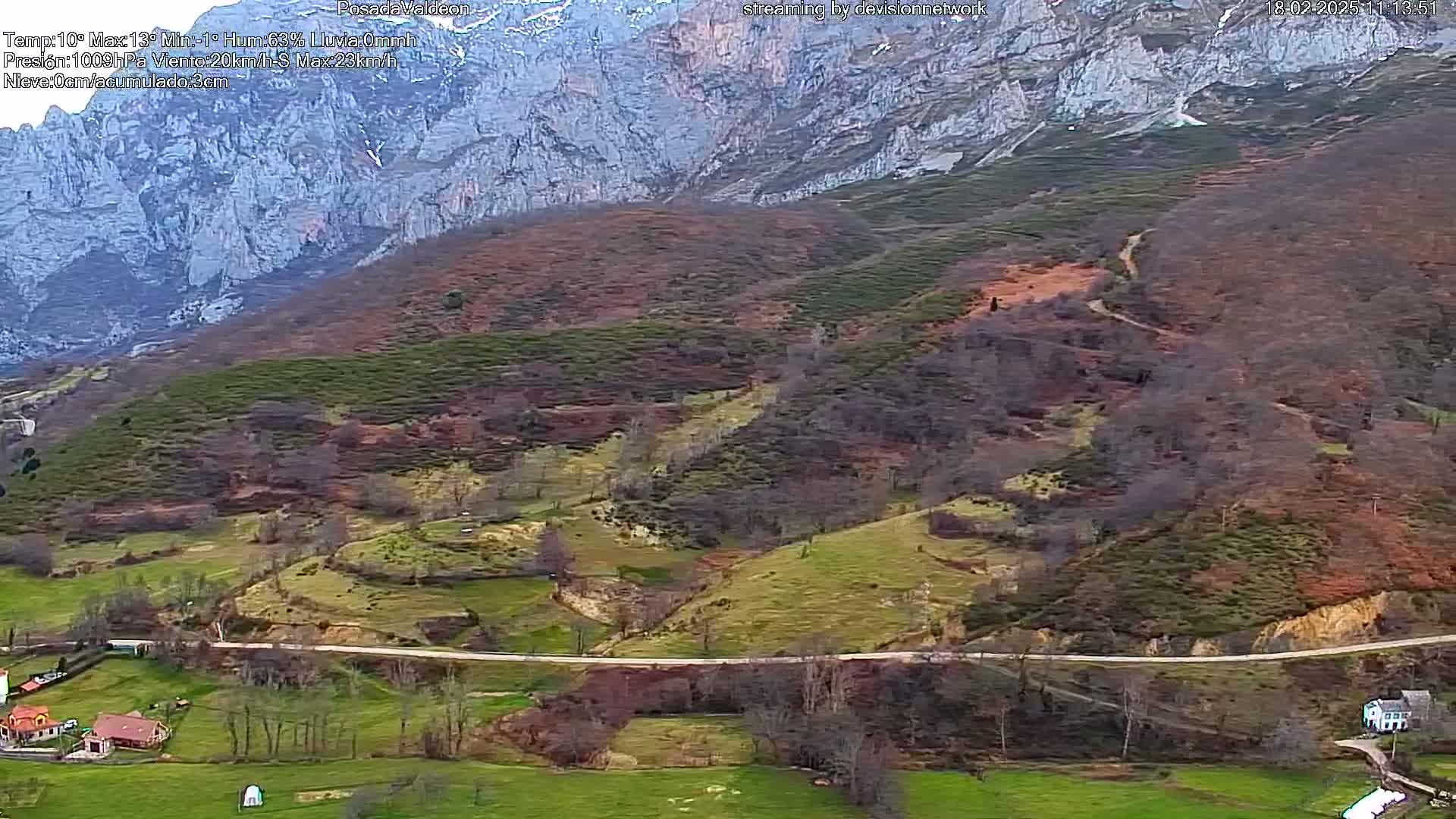 Picos de Europa Peaks & Posada de Valdeon Village  Live Cam - León, Castila&Leon, Spain