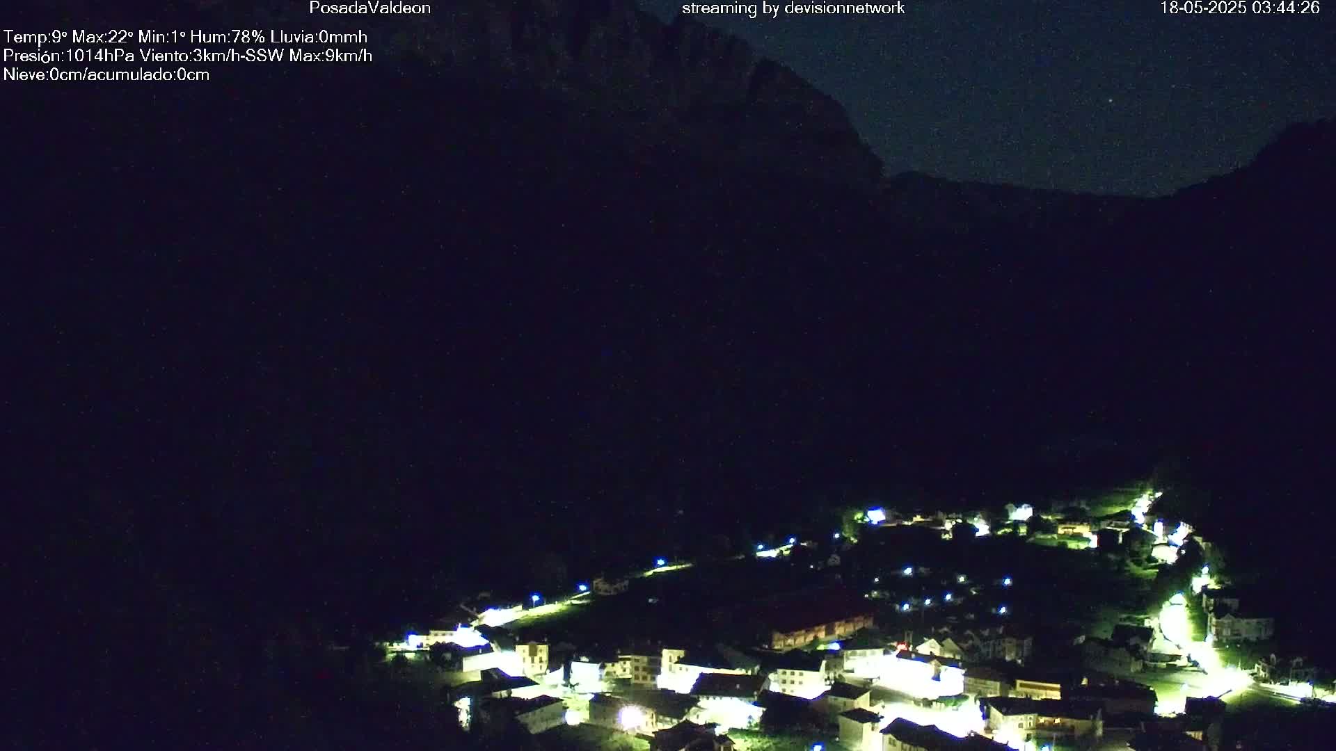 Picos de Europa Peaks & Posada de Valdeon Village  Live Cam - León, Castila&Leon, Spain
