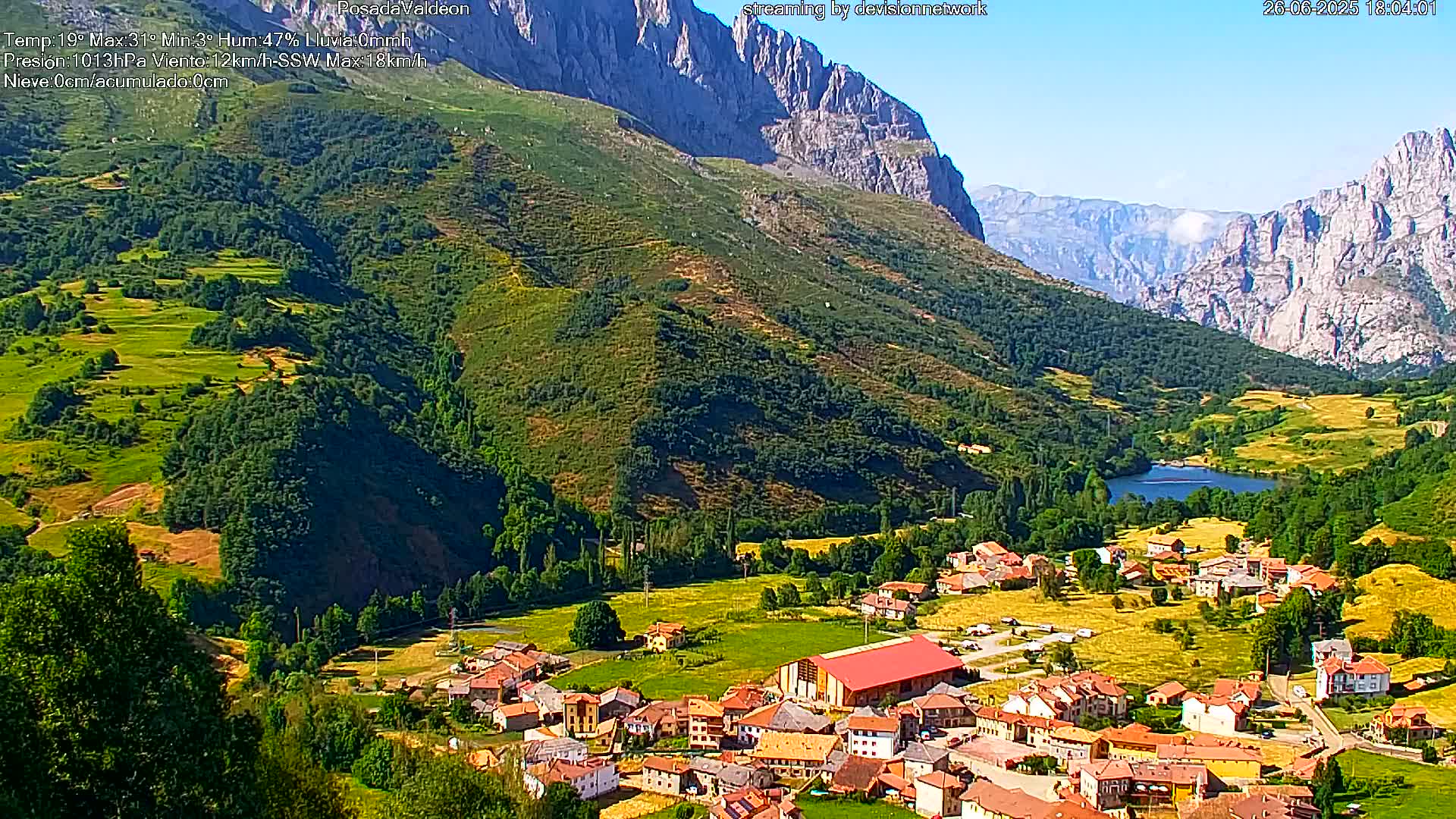 Picos de Europa Peaks & Posada de Valdeon Village  Live Cam - León, Castila&Leon, Spain