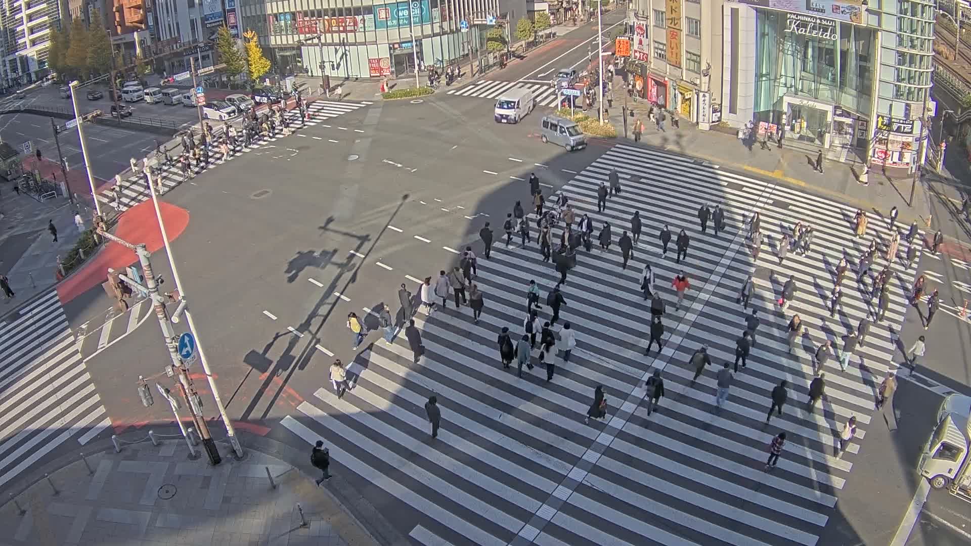 Tokyo, Shinjuku, Ome-kaido Avenue & Otakibashi-dori O Guard Intersection Scramble Crossing ( 東京 新宿青梅街道・小滝橋通り大ガード交差点スクランブル交差点) Live Cam  - Nishishinjuku, Shinjuku-ku, Tokyo, Kantō, Honshu, Japan